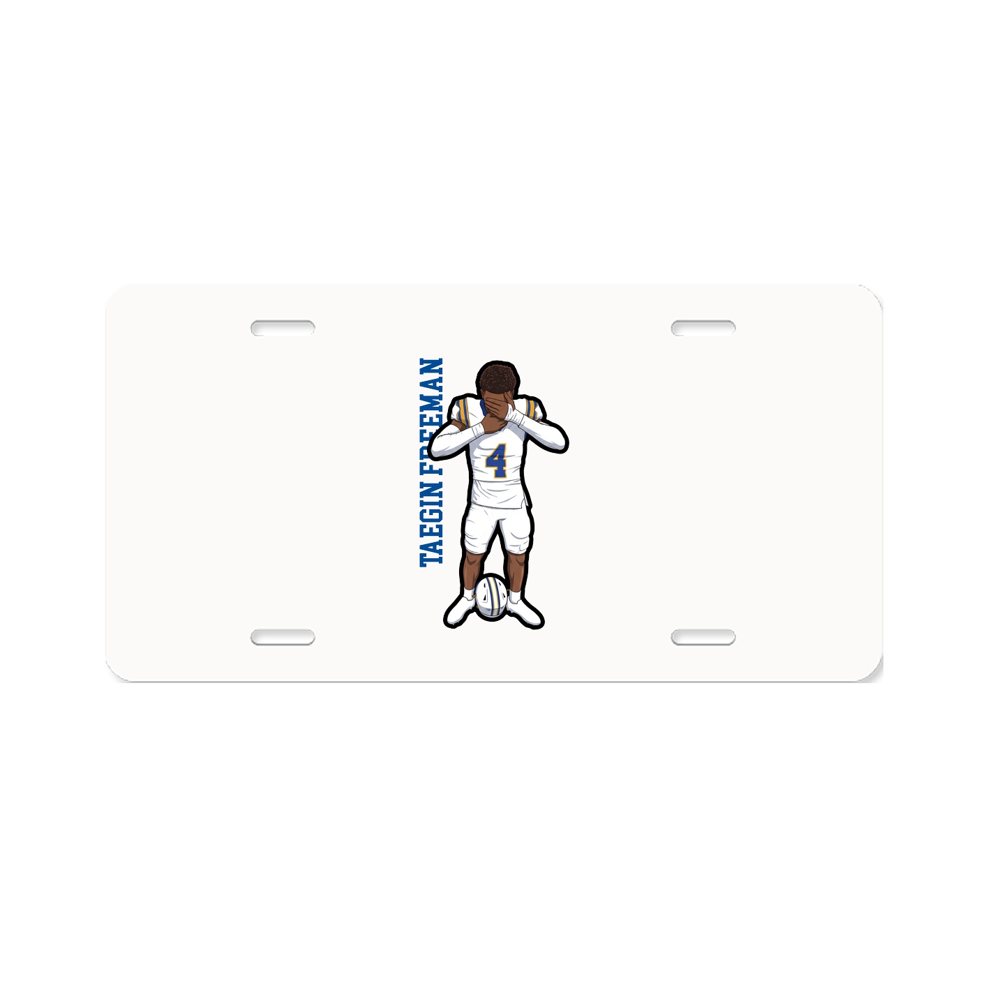 License Plate — Name Vertical in Classic