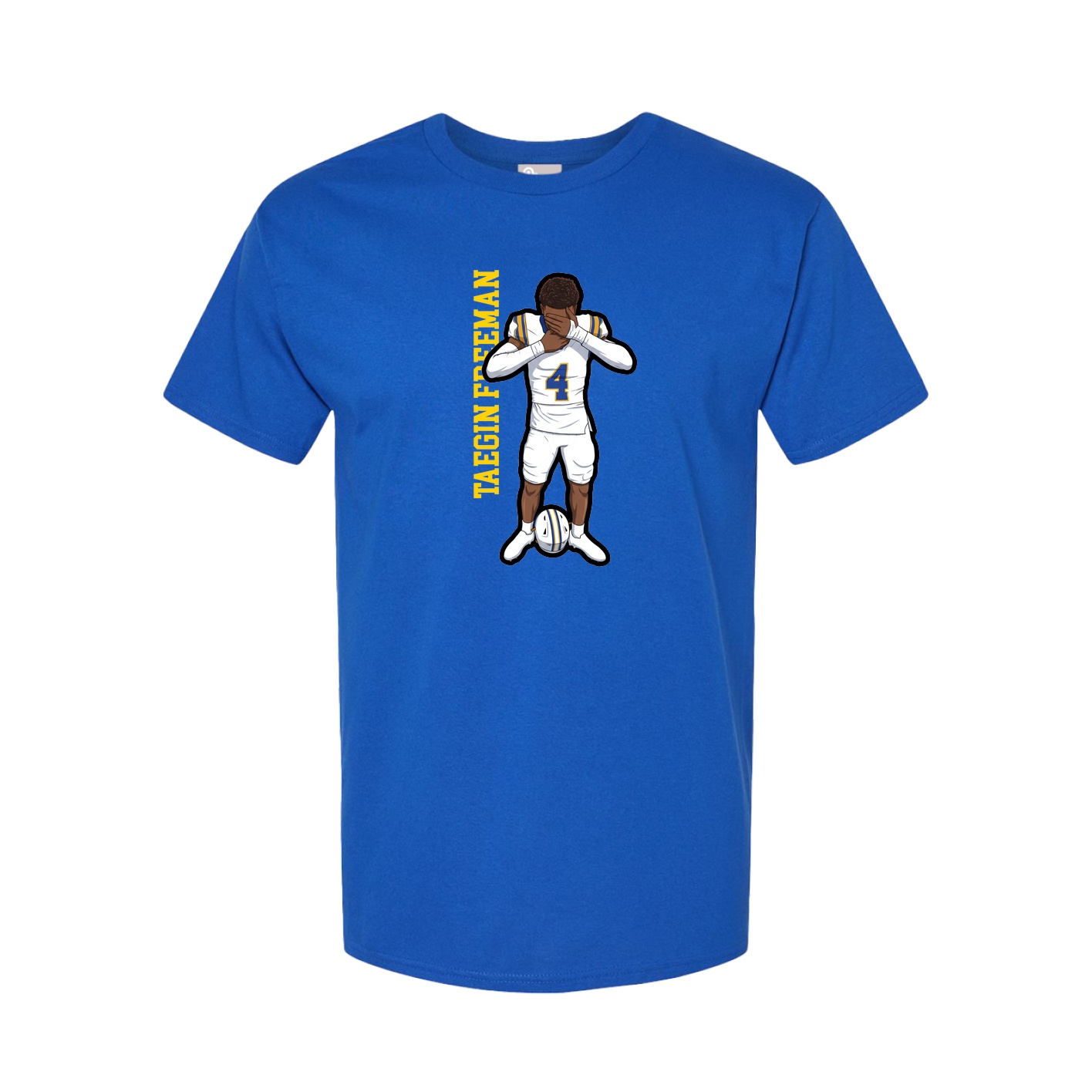 Youth Tee — Name Vertical in Royal