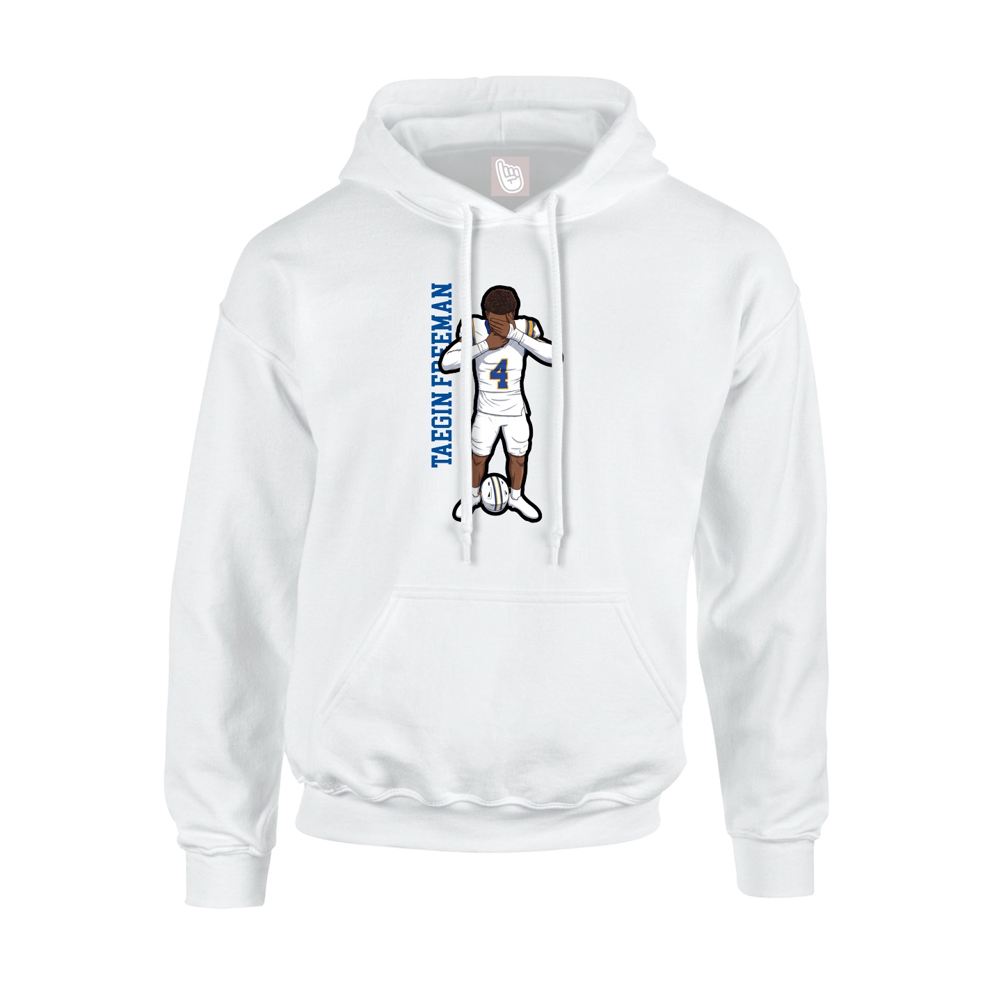 Hoodie — Name Vertical in White