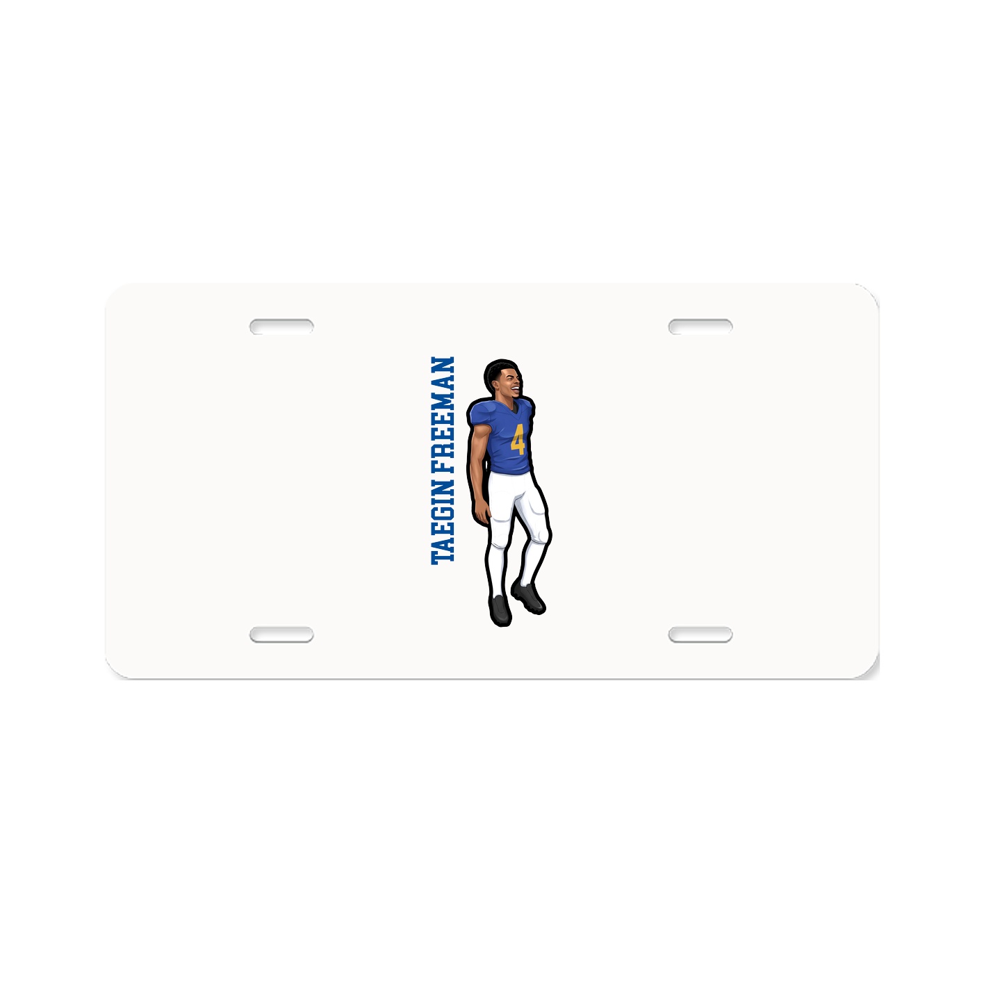 License Plate — Name Vertical in Classic