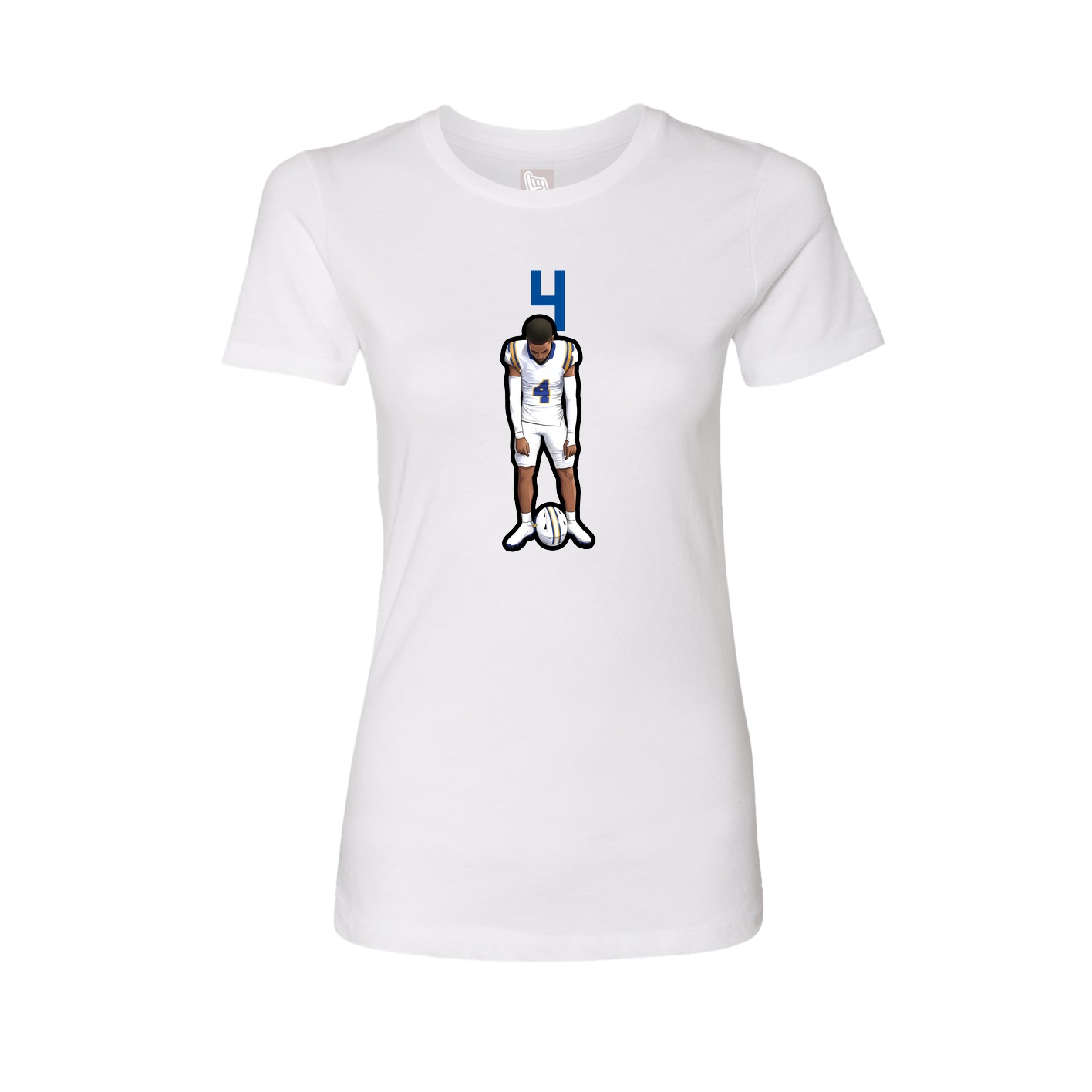 Fitted Women's Tee — Number Top in White