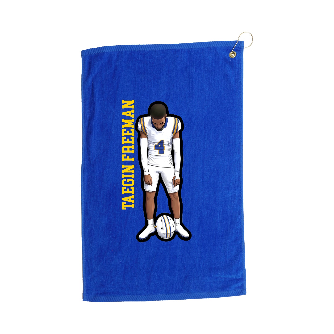 Golf Towel — Name Vertical in Royal