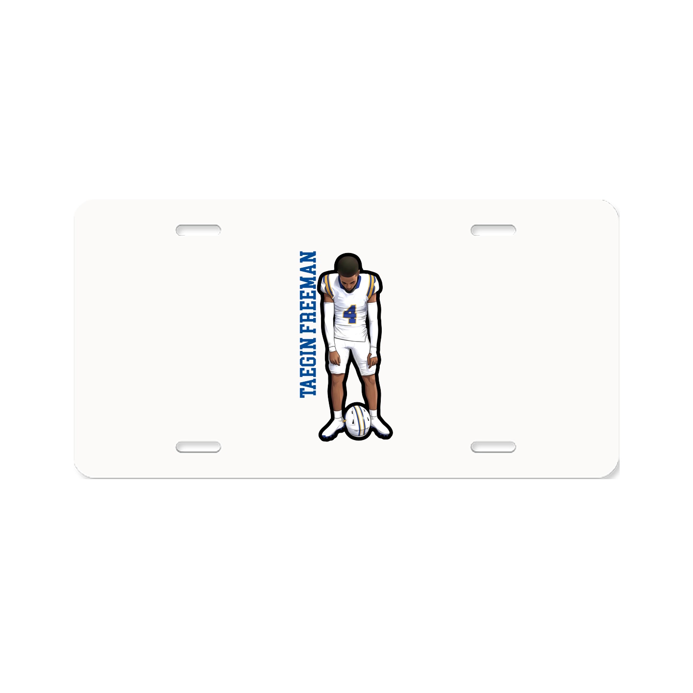 License Plate — Name Vertical in Classic