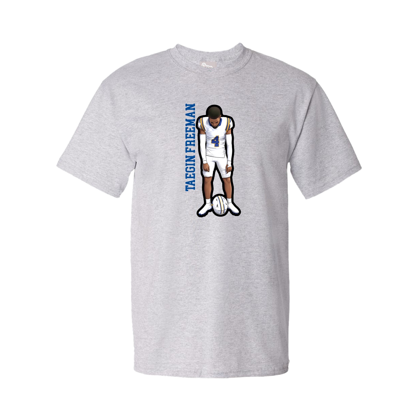 Tee — Name Vertical in Grey