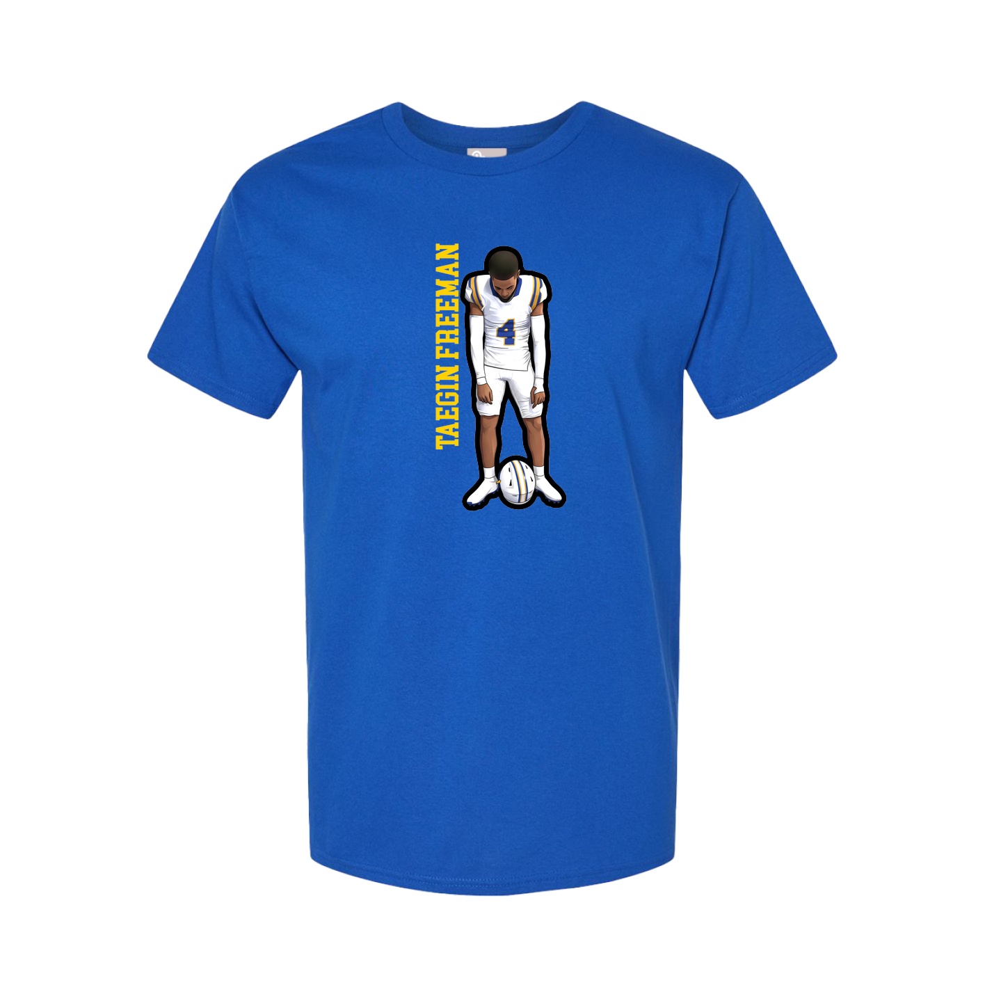 Youth Tee — Name Vertical in Royal