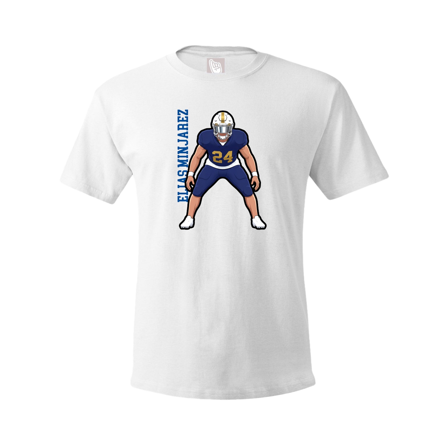 Tee — Name Vertical in White