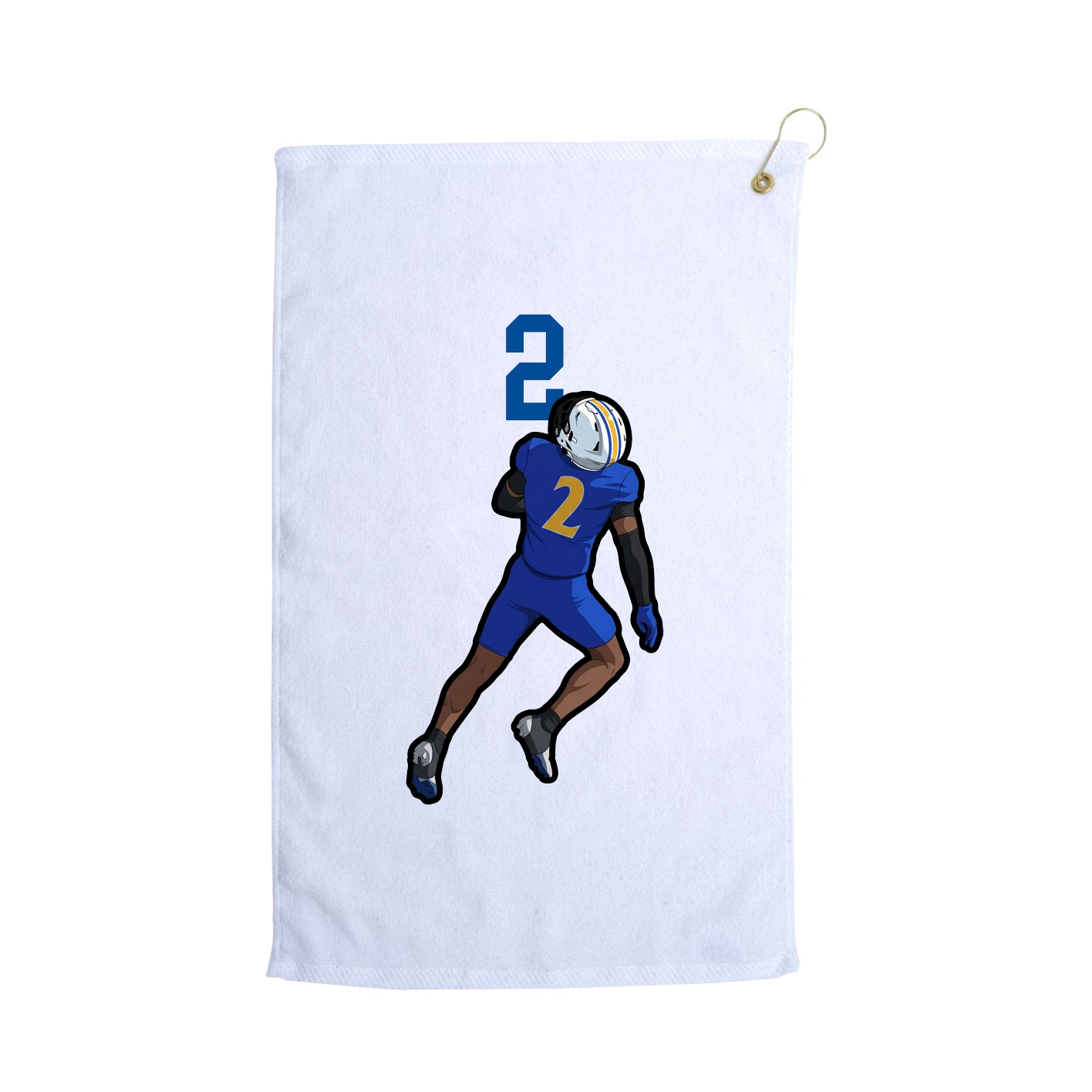 Golf Towel — Number Top in White