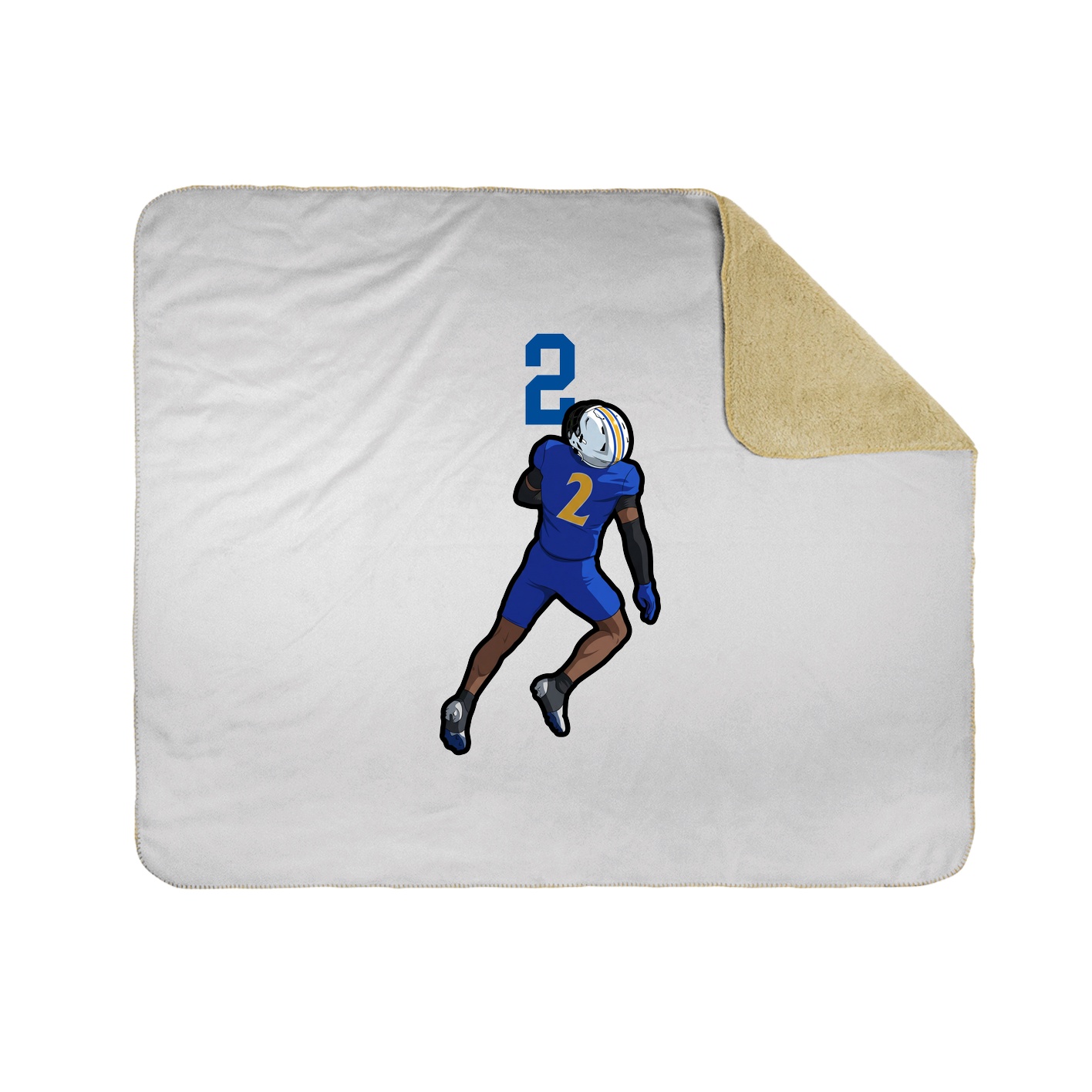 Throw Blanket — Number Top in White