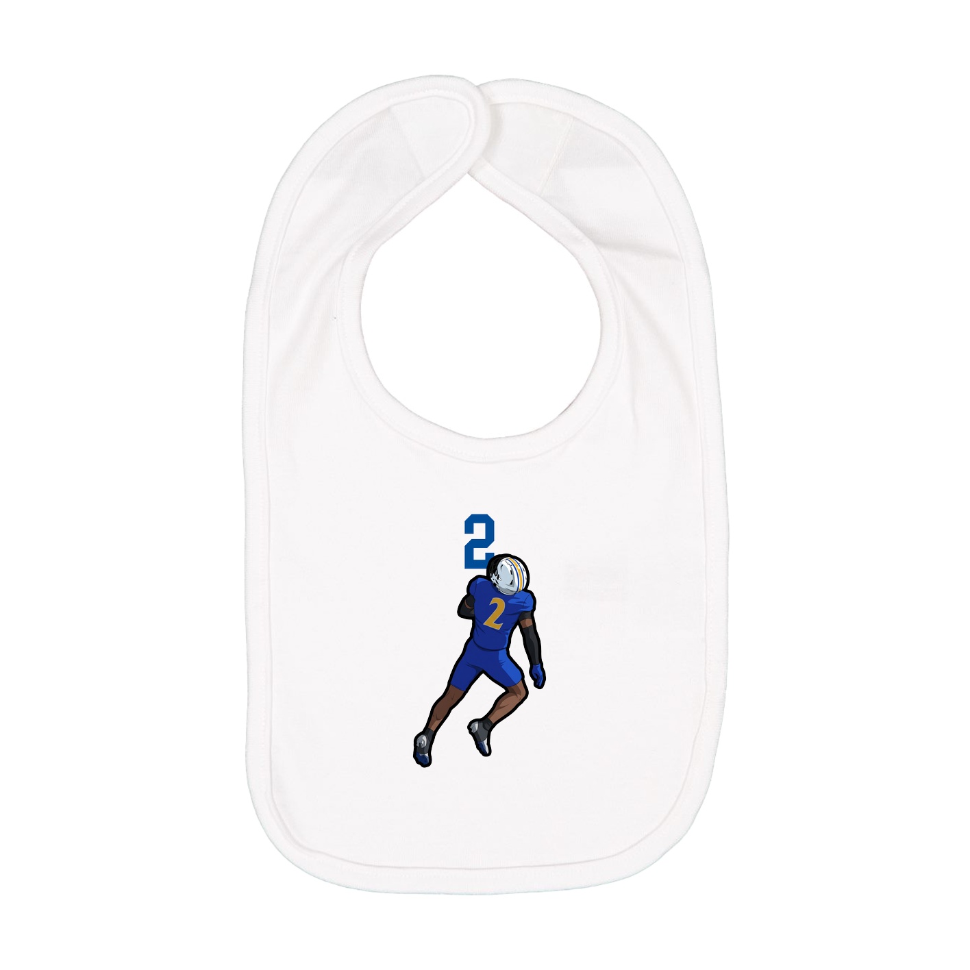 Infant Bib — Number Top in White