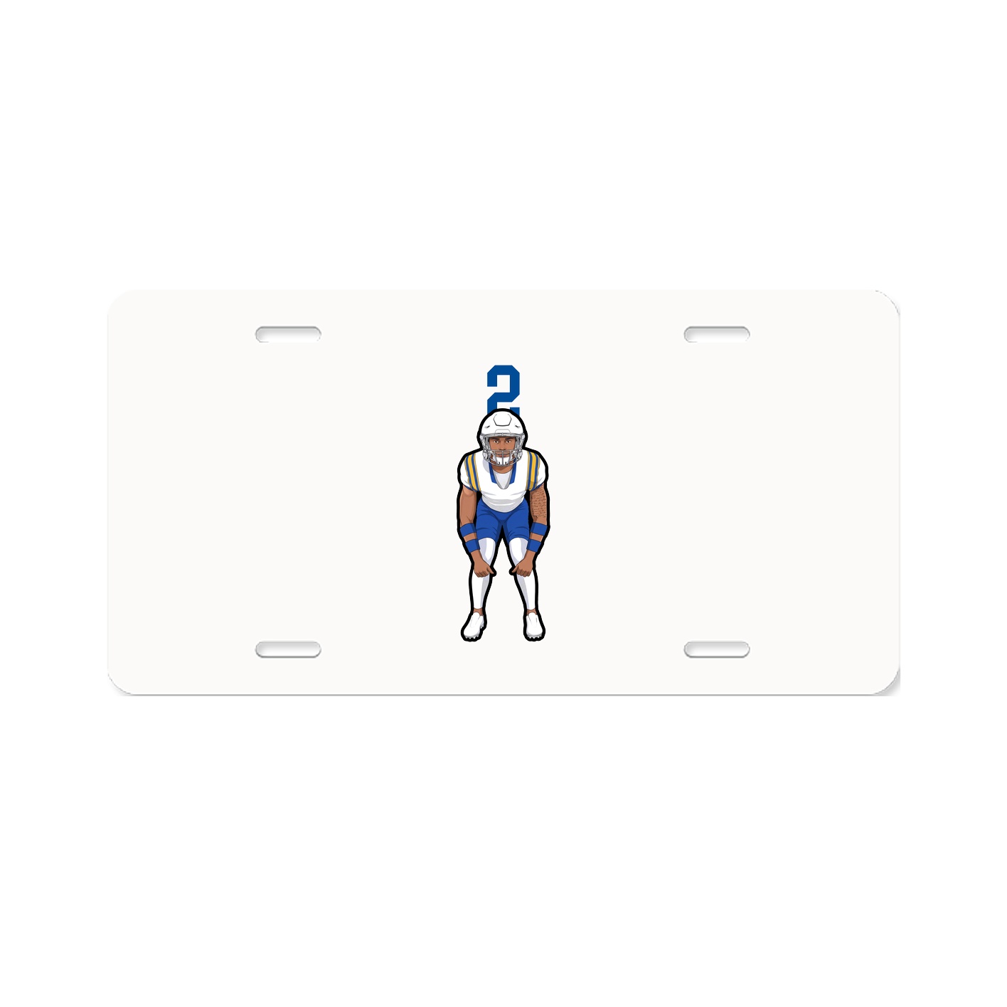 License Plate — Number Top in Classic