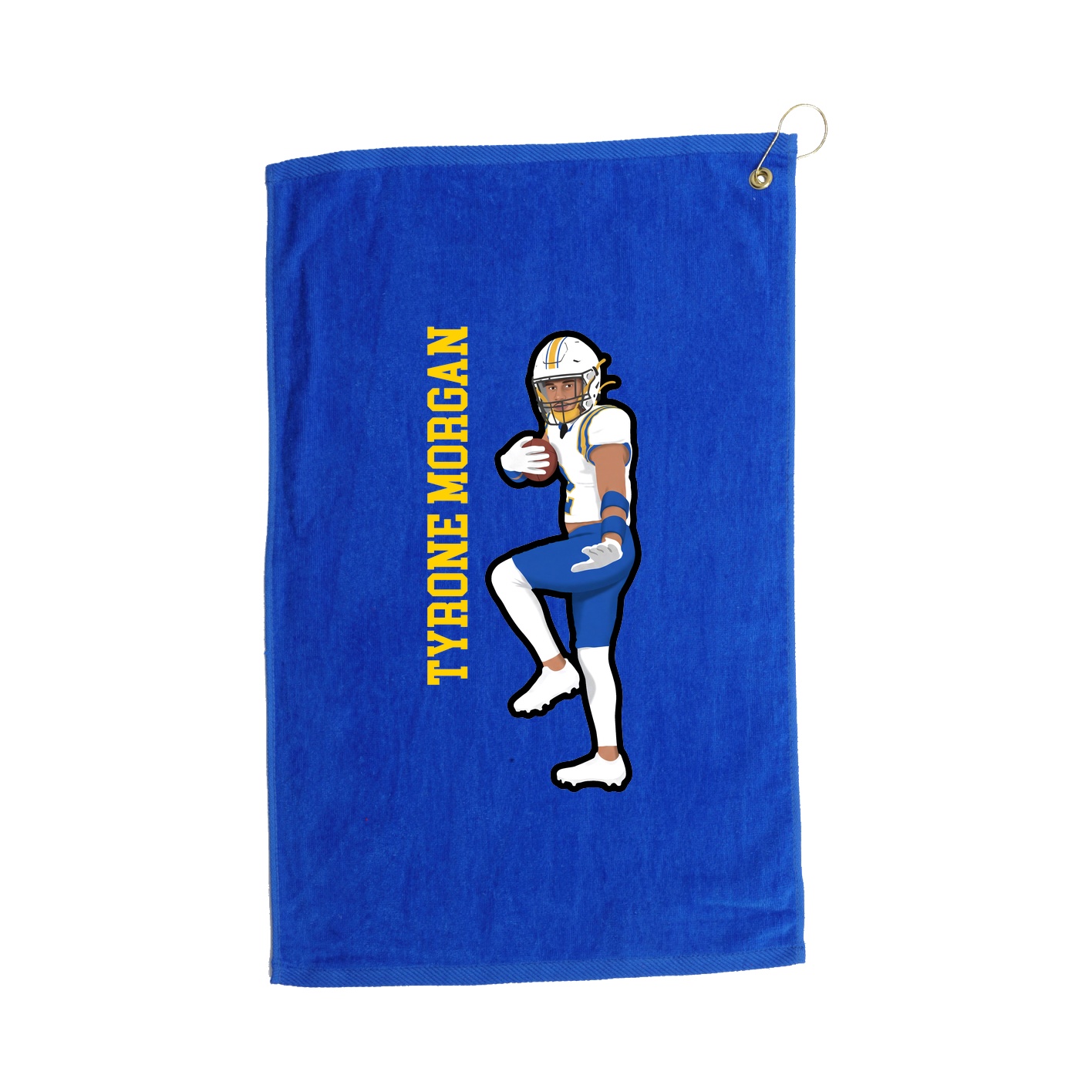 Golf Towel — Name Vertical in Royal