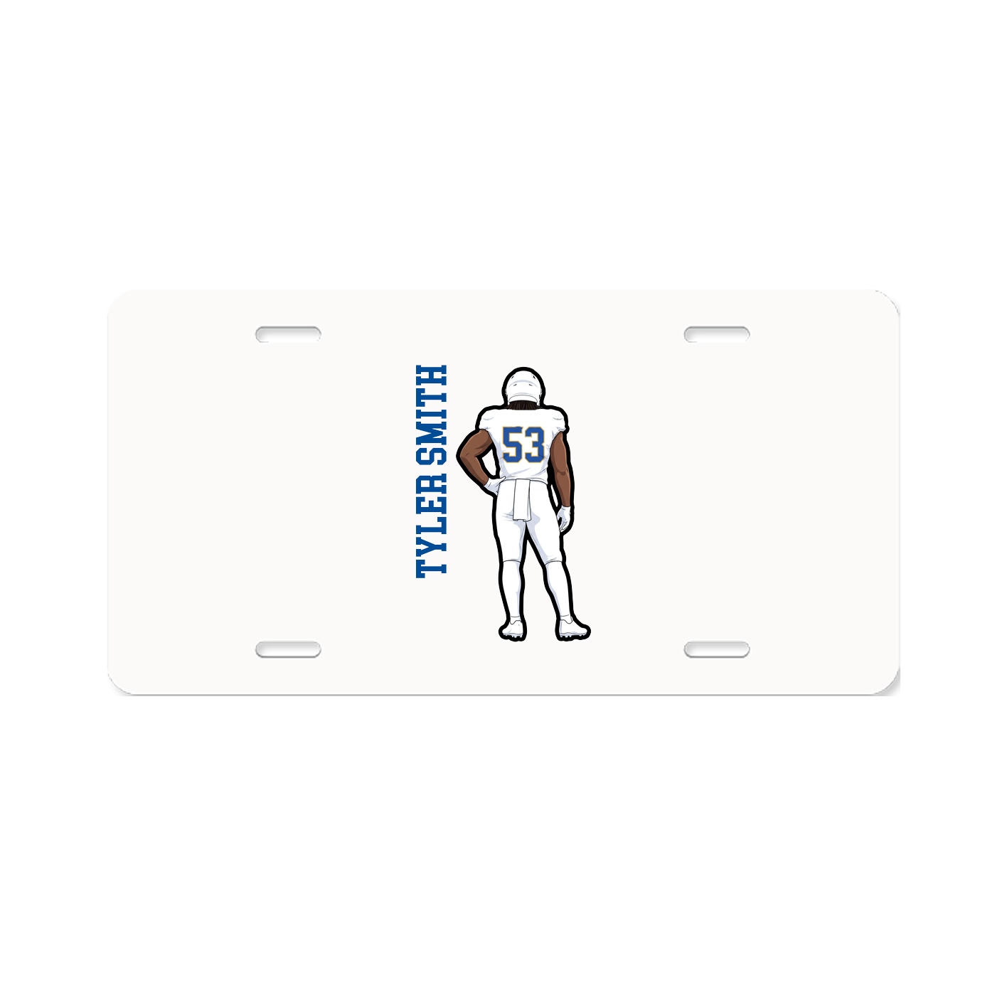 License Plate — Name Vertical in Classic