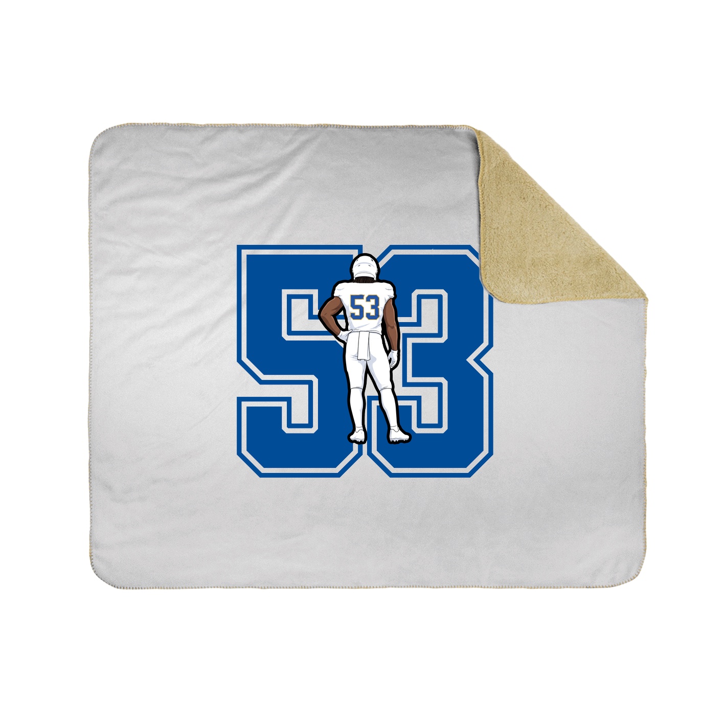 Throw Blanket — Number in White