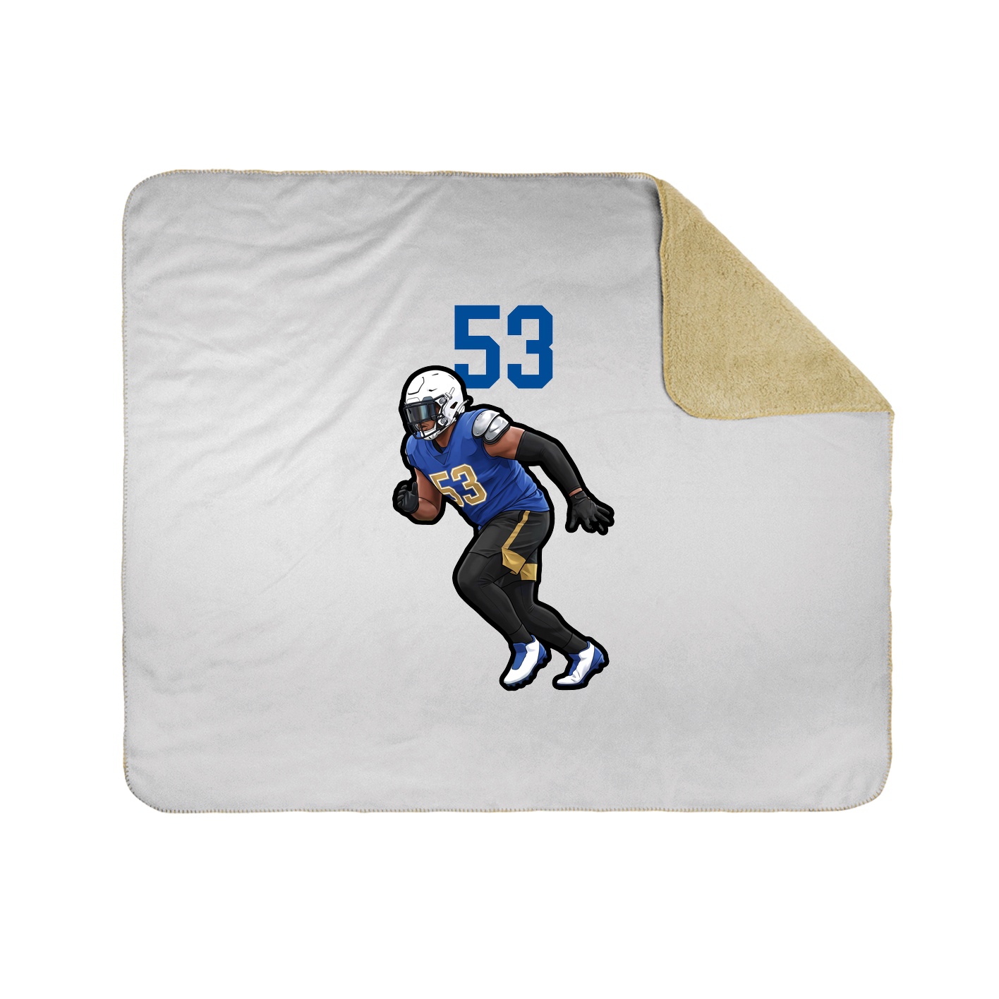 Throw Blanket — Number Top in White