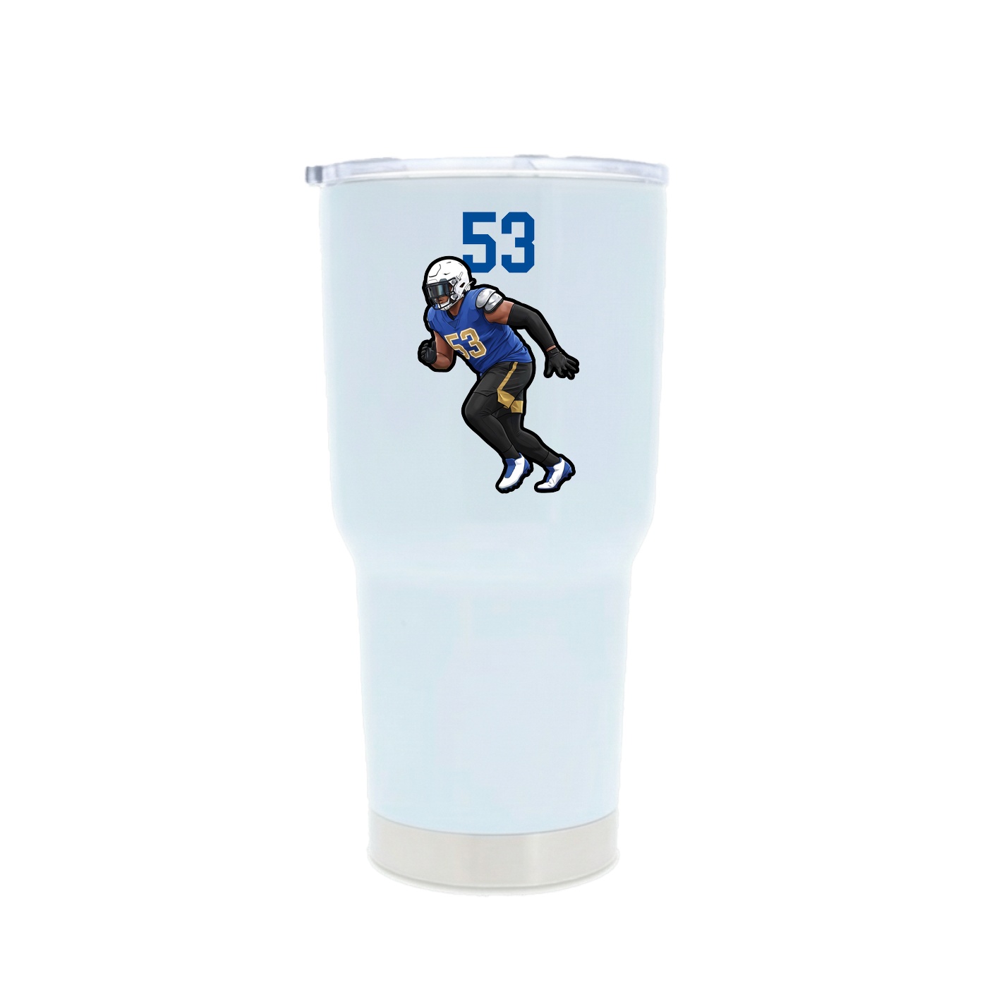 30oz Stainless Steel Tumbler — Number Top in White