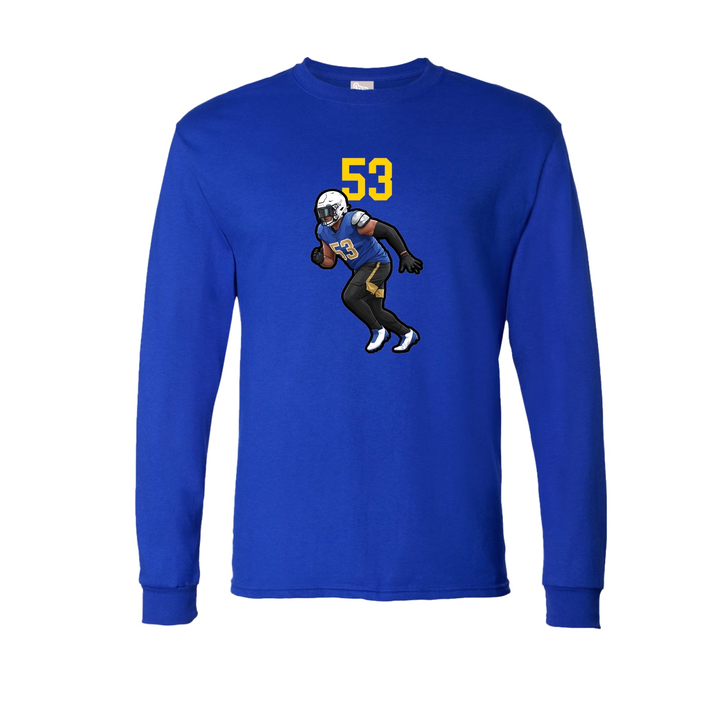 Long Sleeve Tee — Number Top in Royal