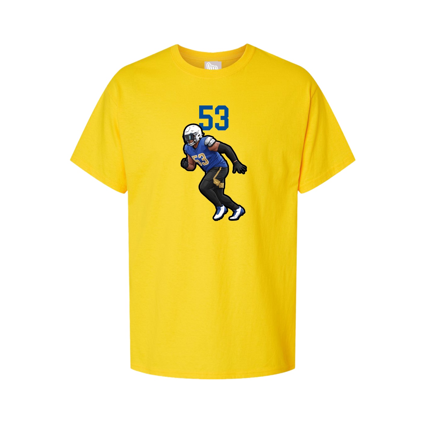 Youth Tee — Number Top in Gold