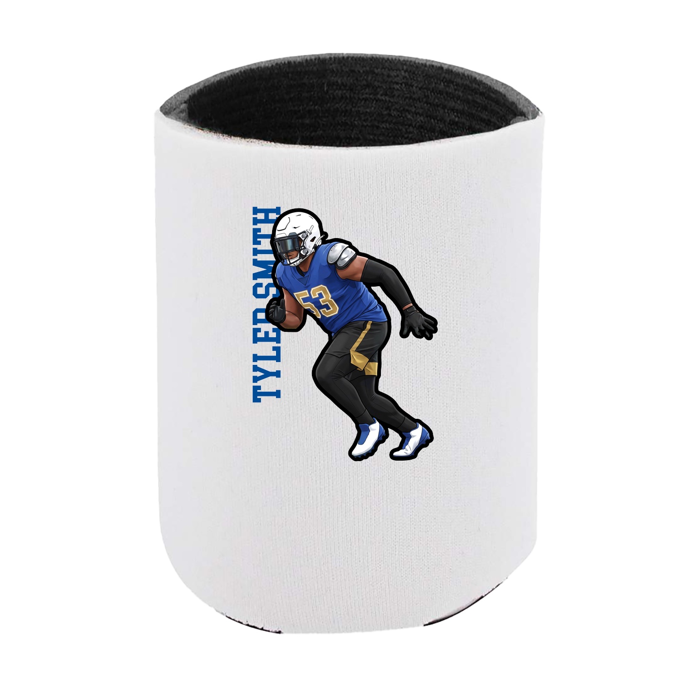 Can Holder — Name Vertical in White
