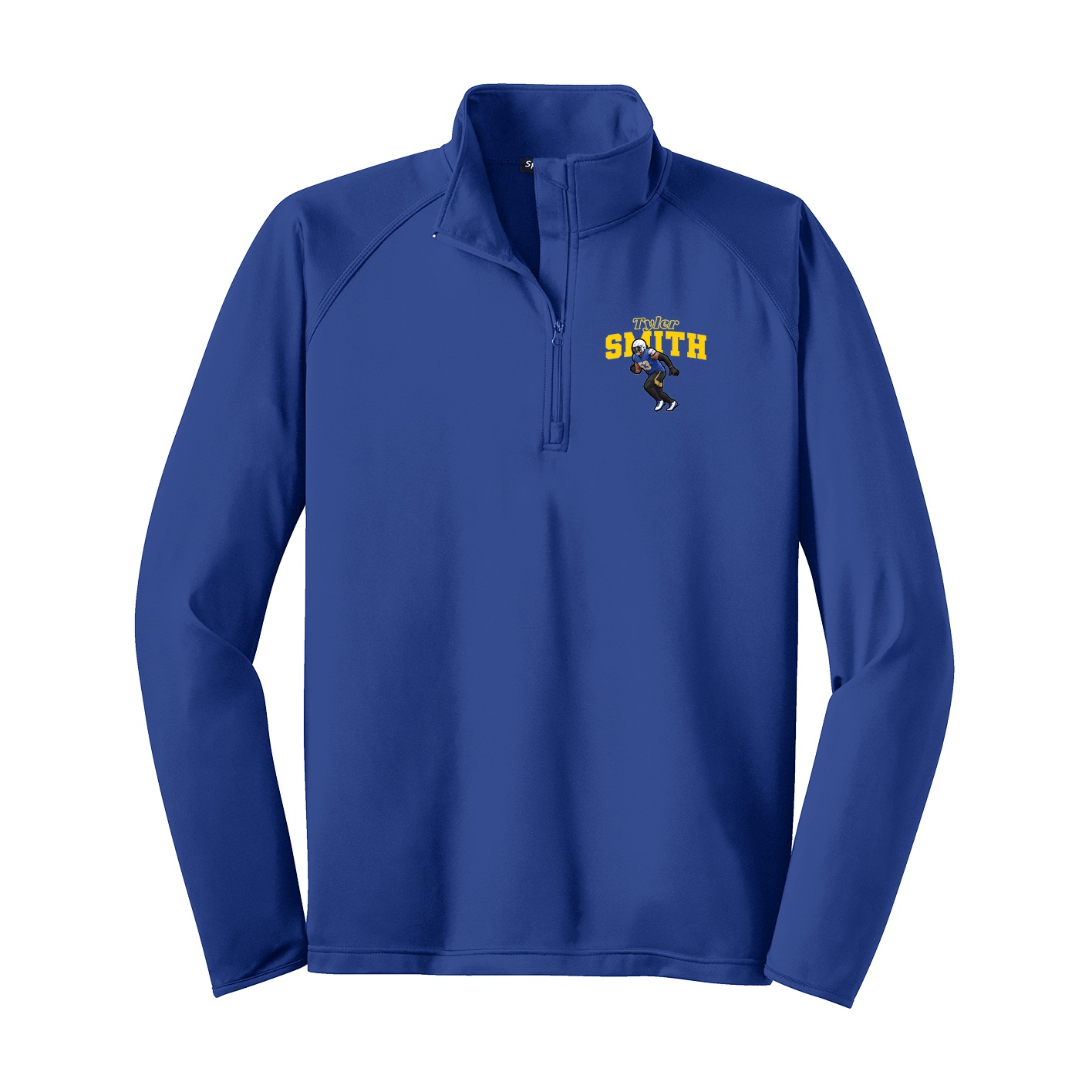 Q-Zip Pullover — Name Arch in Royal