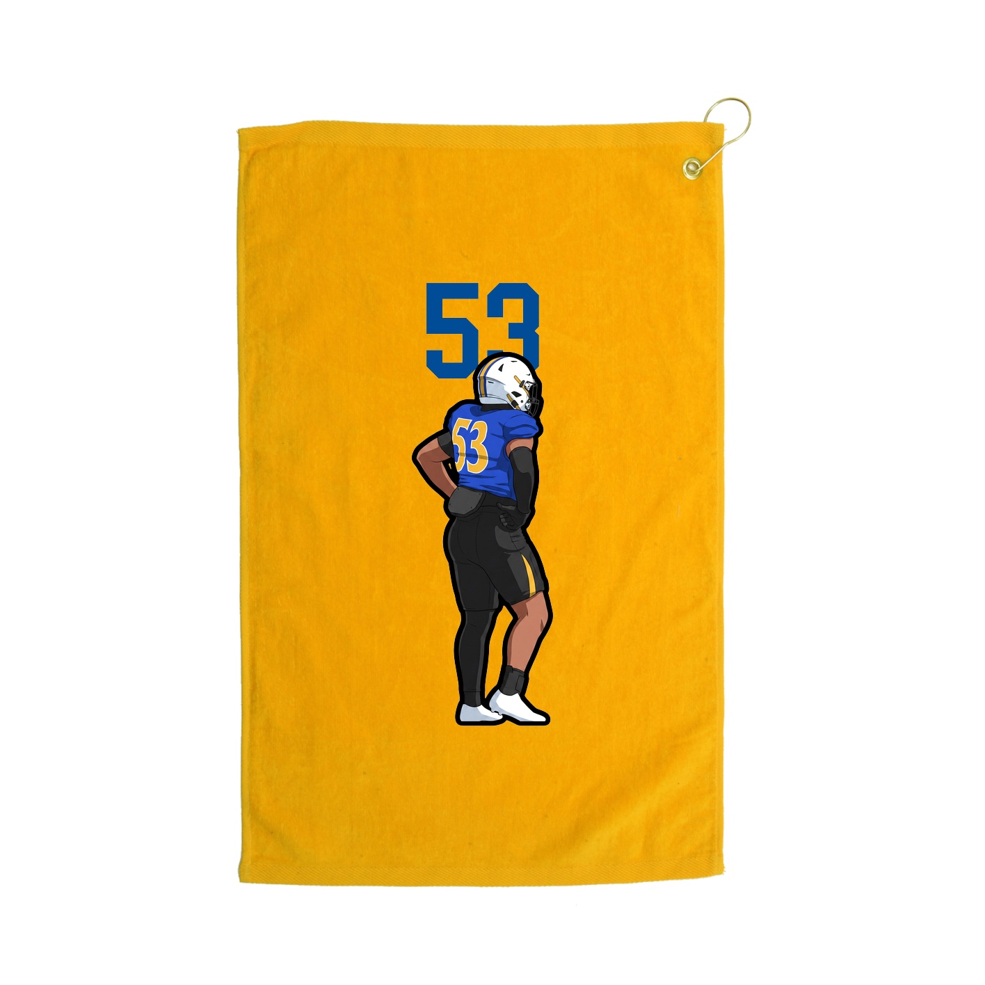 Golf Towel — Number Top in Gold