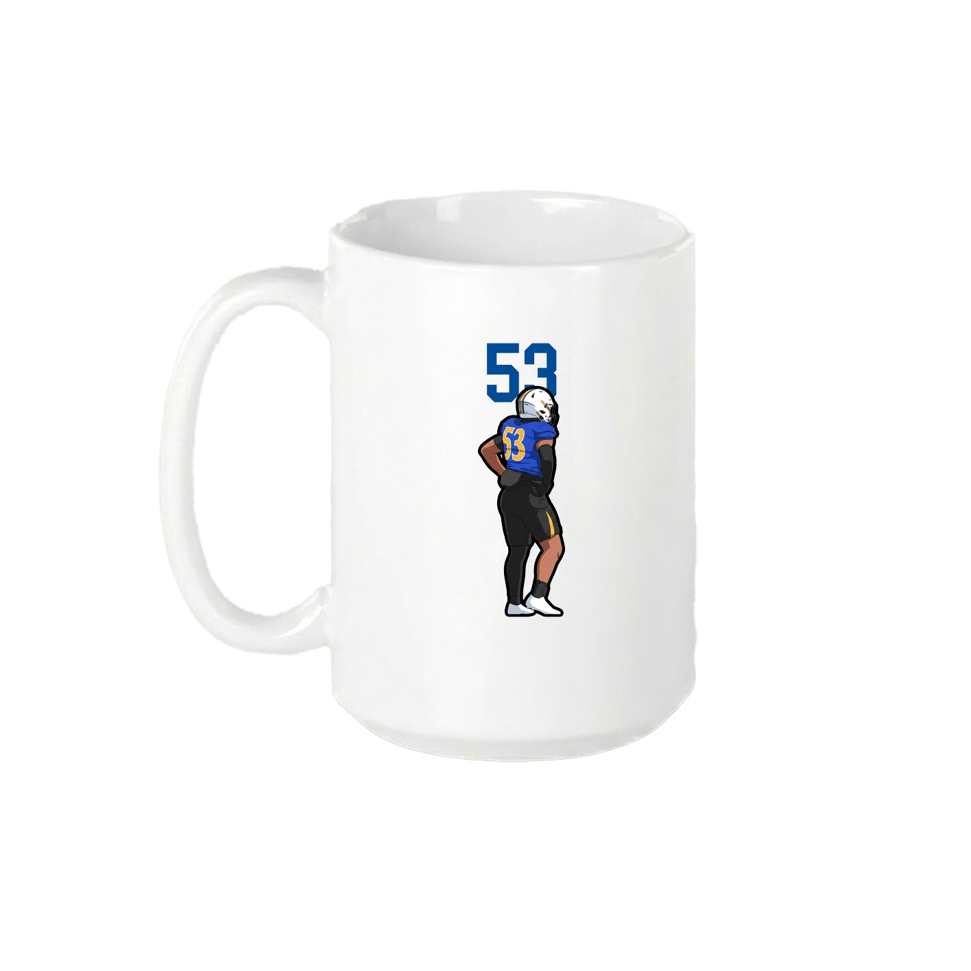 15oz Coffee Mug — Number Top in White
