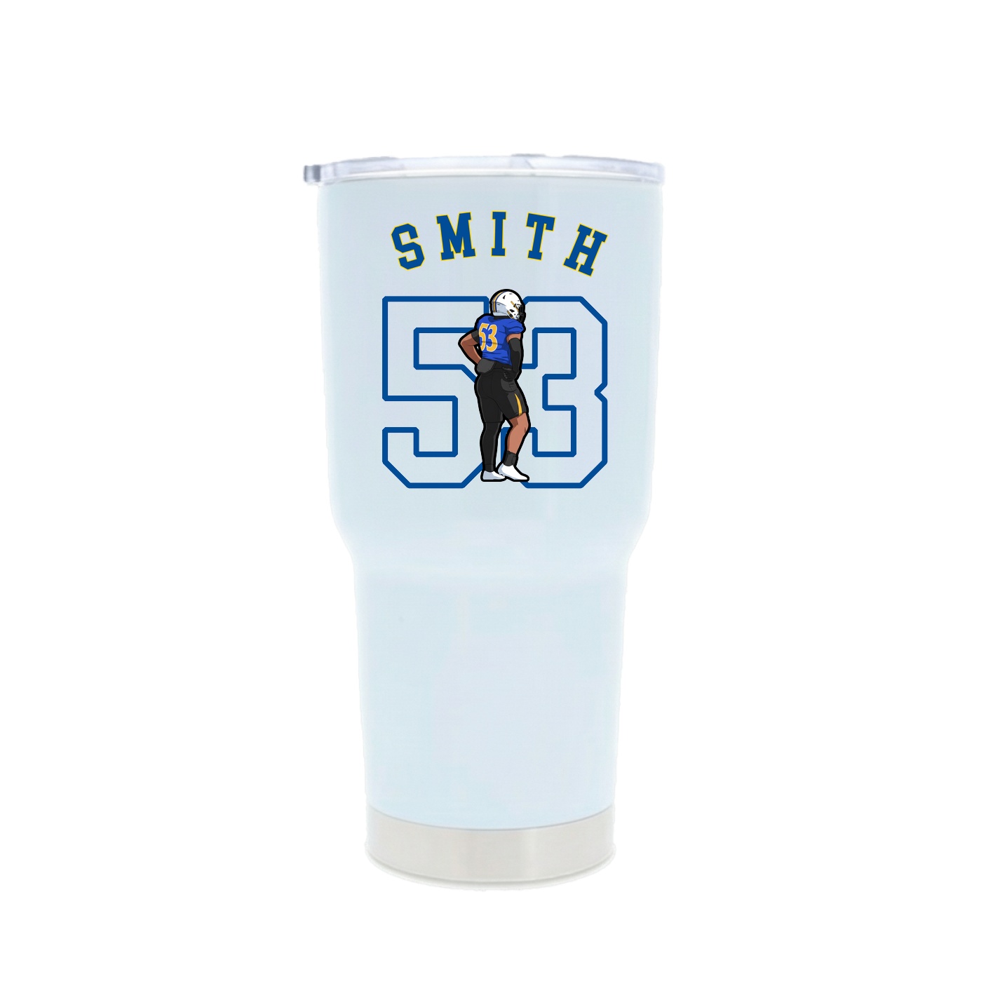30oz Stainless Steel Tumbler — Shirsey Arch in White