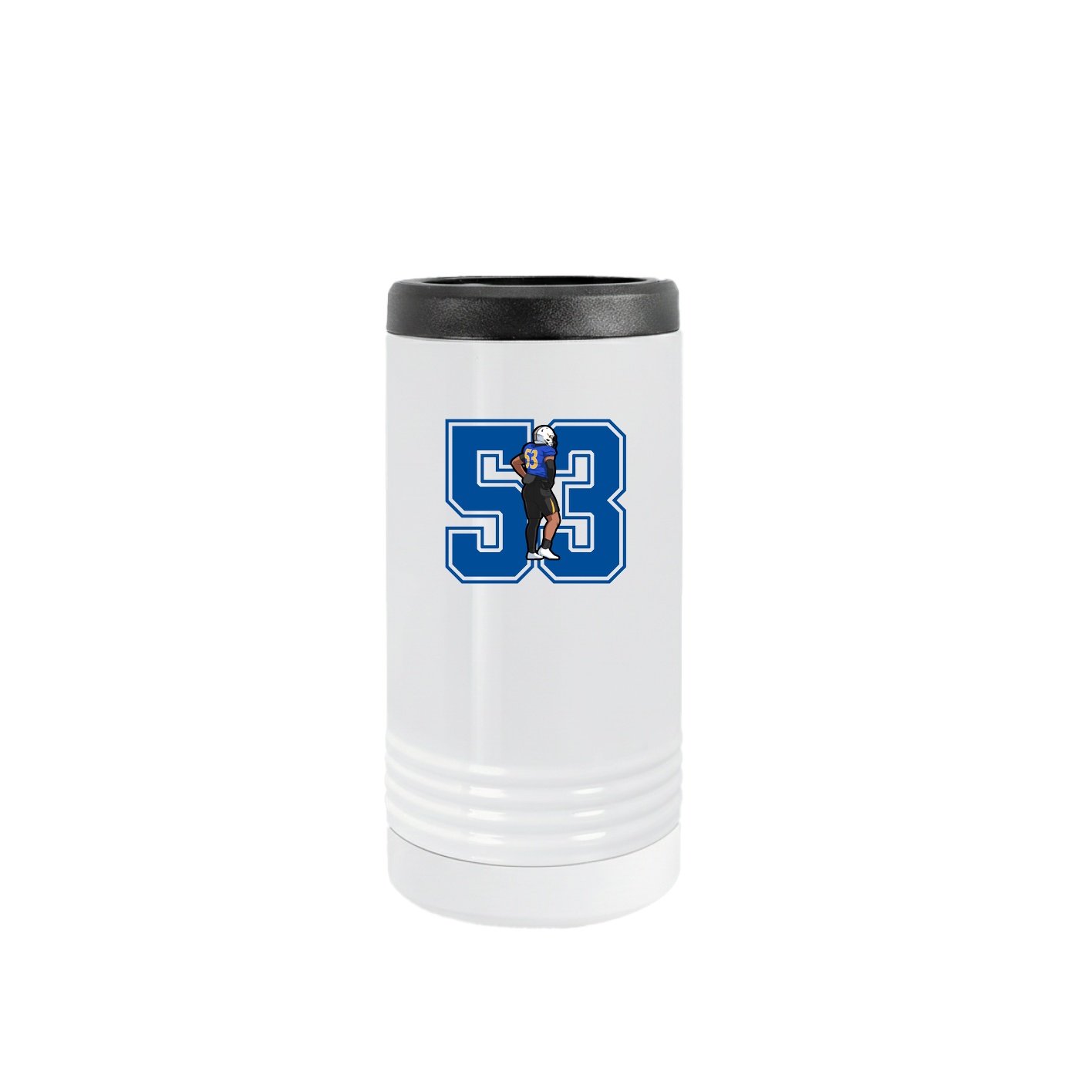Slim Beverage Holder — Number in White