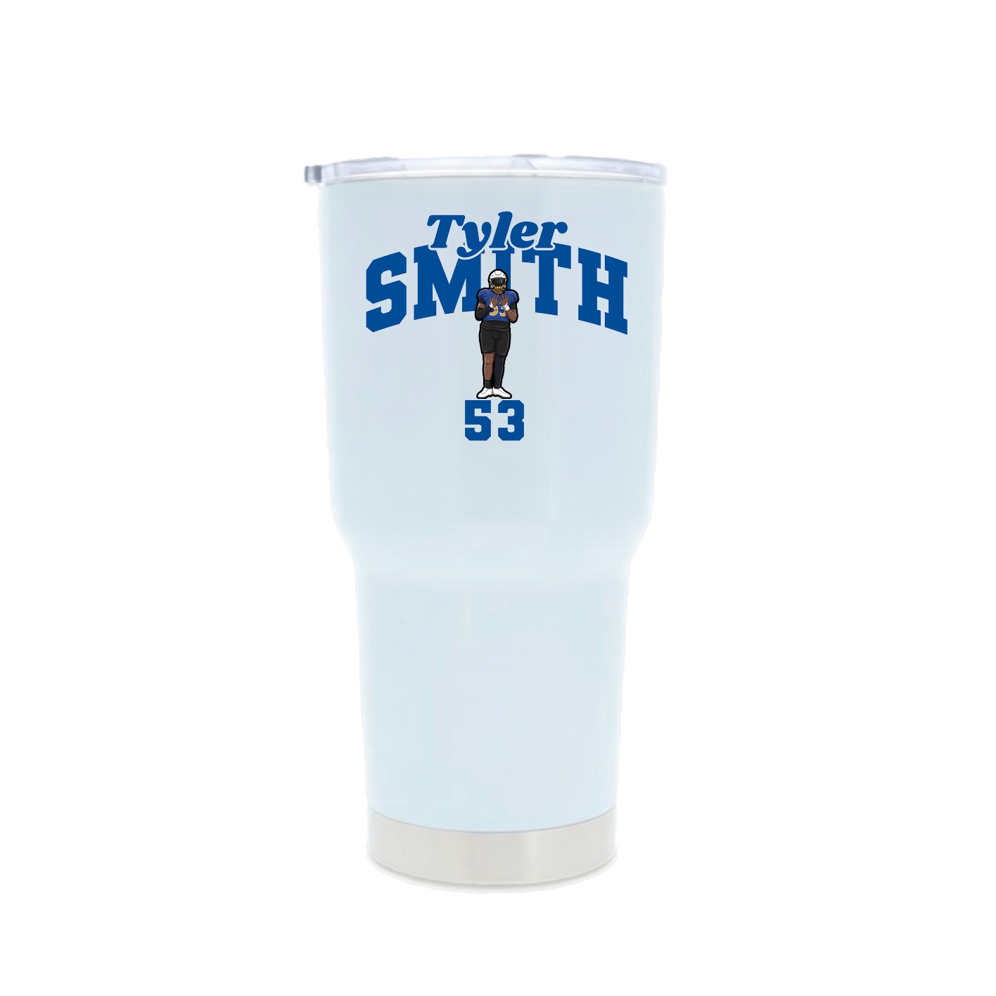 30oz Stainless Steel Tumbler — Signature Arch in White