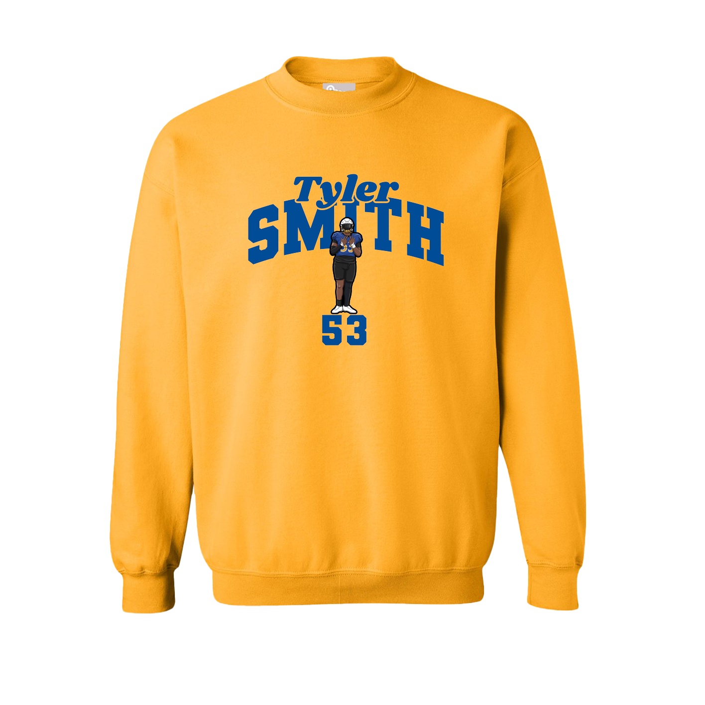 Fleece Crew — Signature Arch in Gold