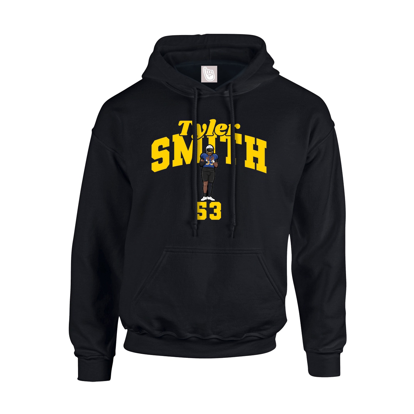 Youth Hoodie — Signature Arch in Black