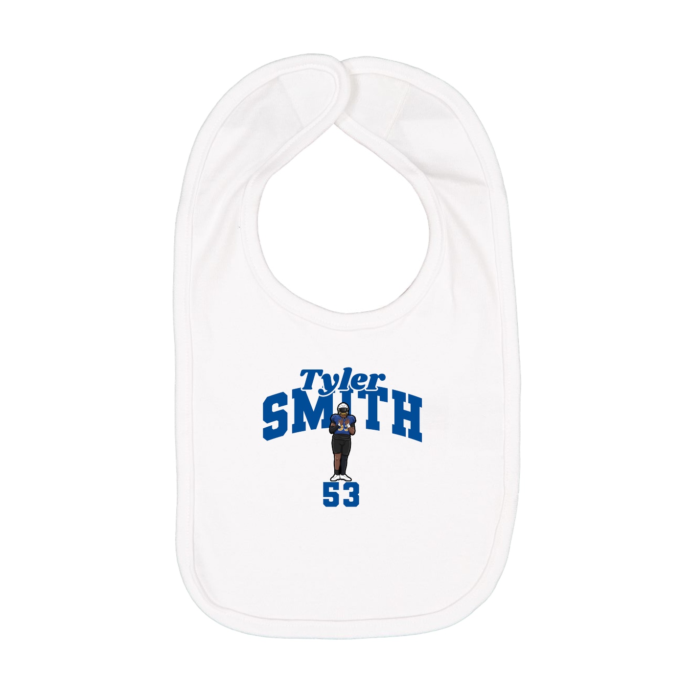 Infant Bib — Signature Arch in White