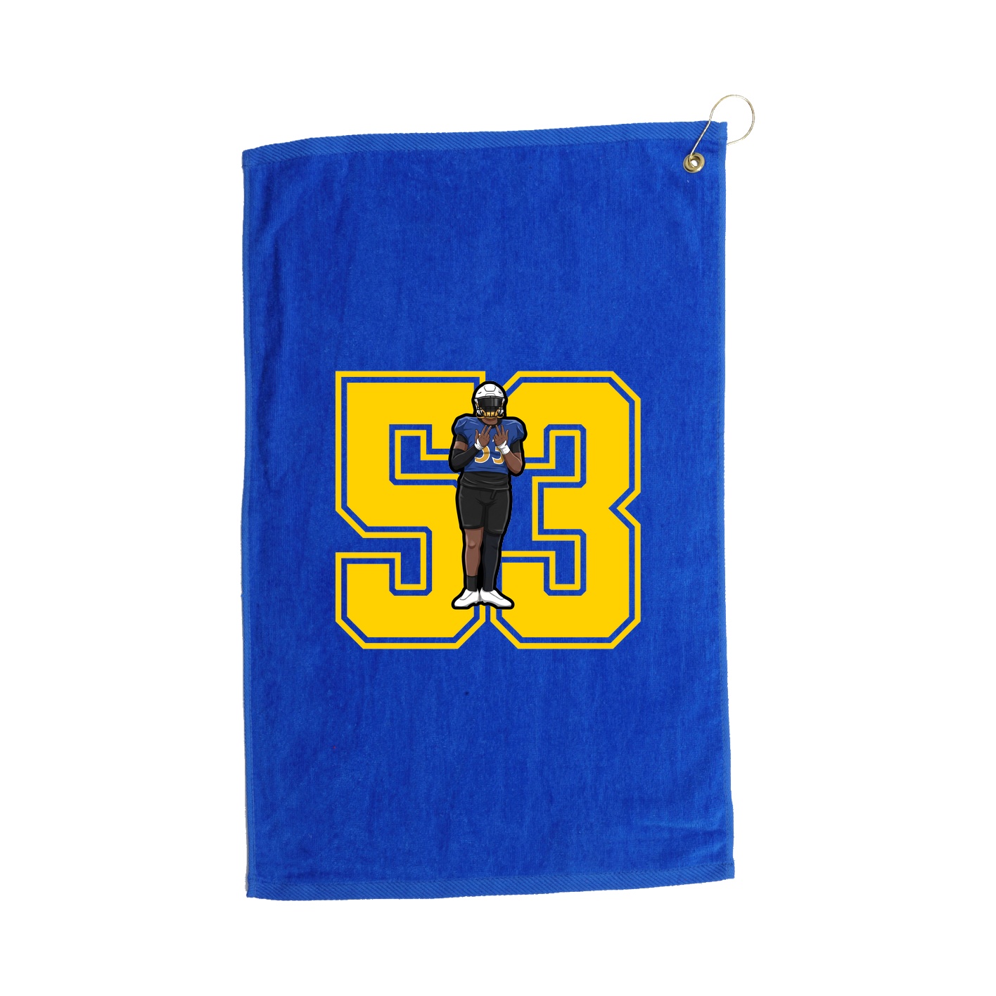 Golf Towel — Number in Royal