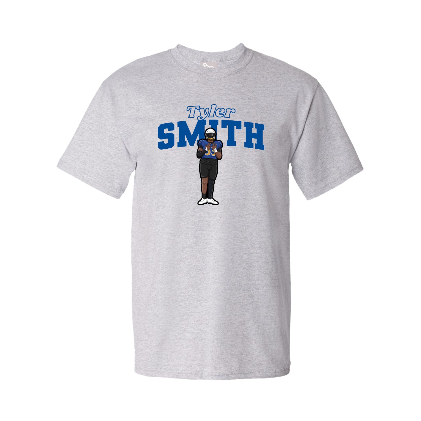 Youth Tee — Name Arch in Grey