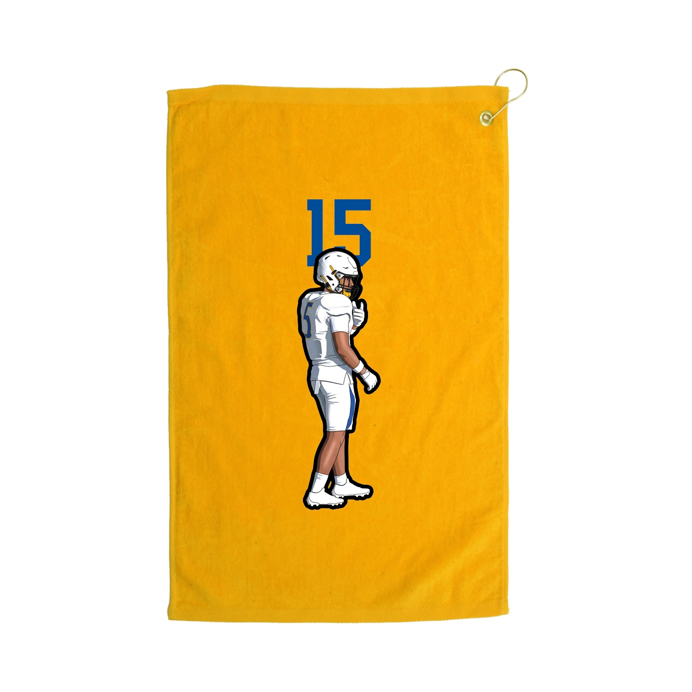 Golf Towel — Number Top in Gold