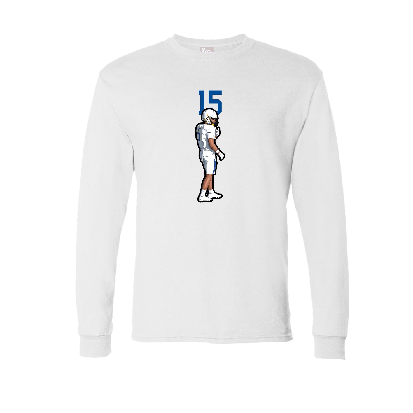 Long Sleeve Tee — Number Top in White