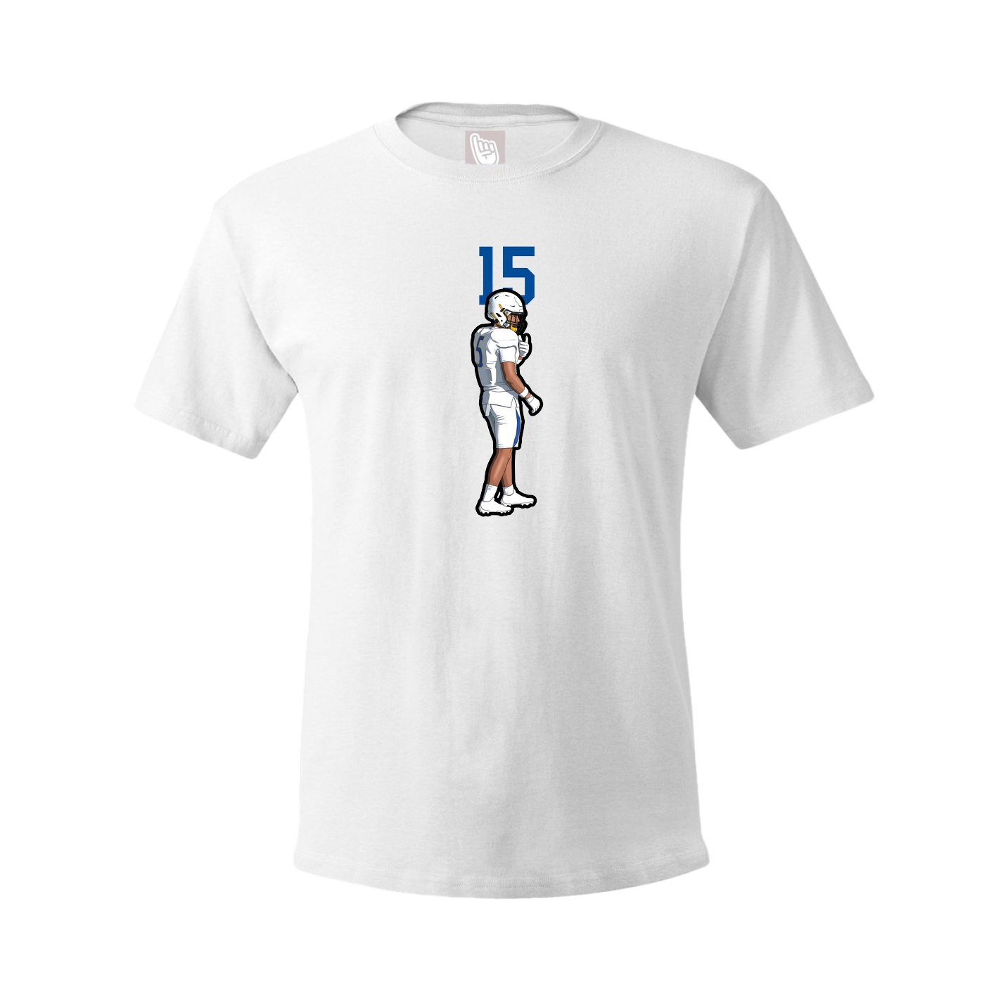 Youth Tee — Number Top in White