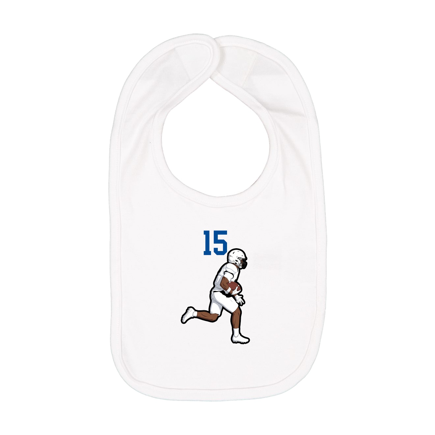 Infant Bib — Number Top in White