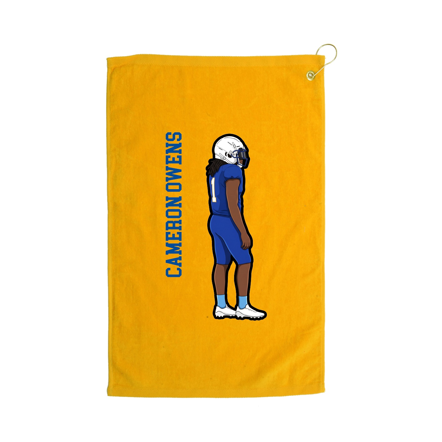 Golf Towel — Name Vertical in Gold