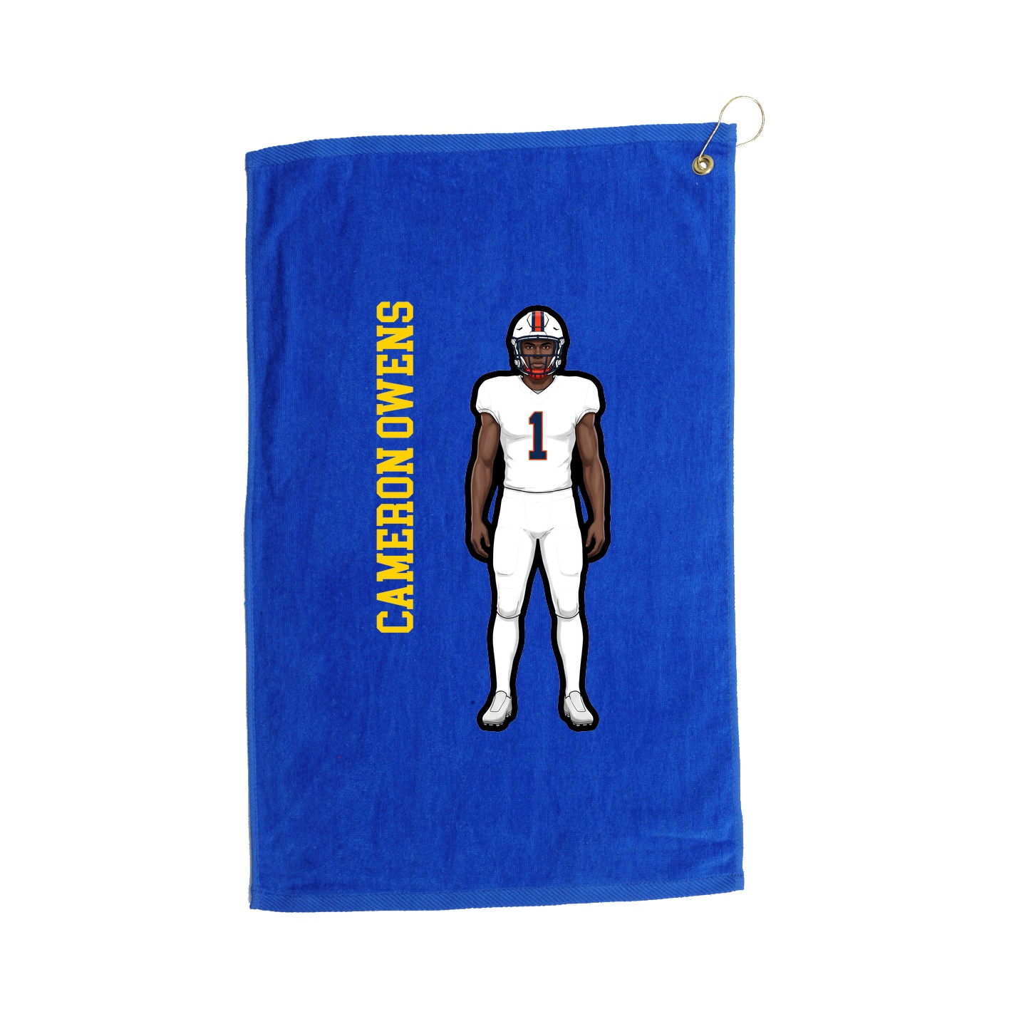 Golf Towel — Name Vertical in Royal