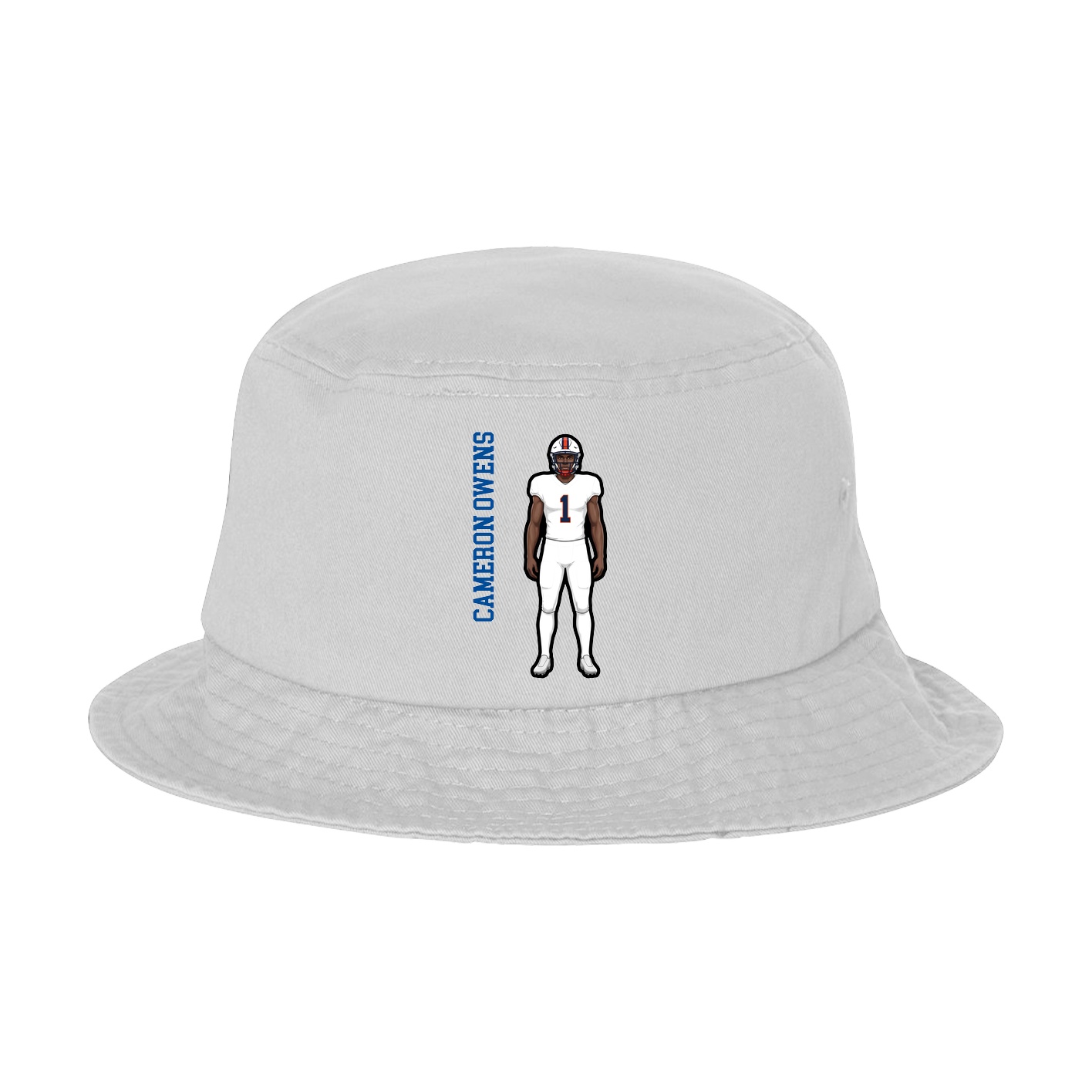 Bucket Cap — Name Vertical in White