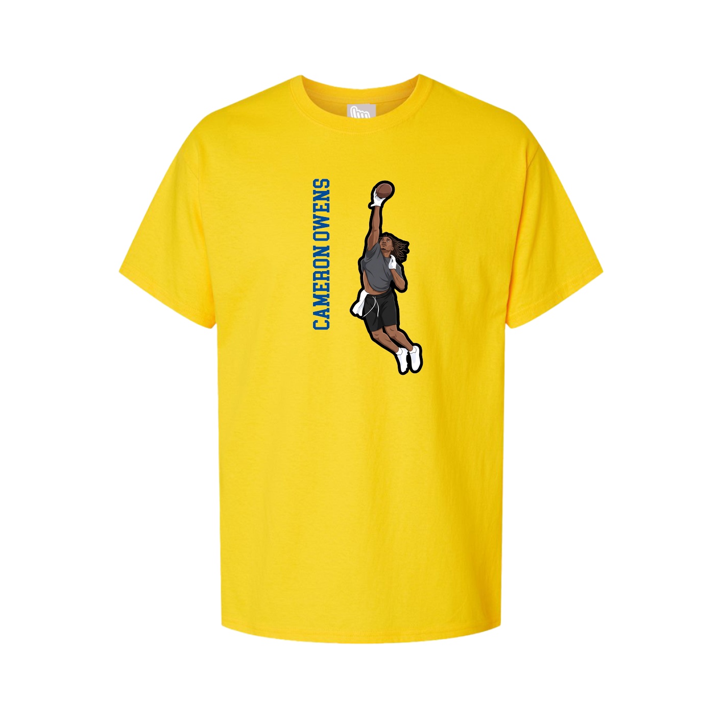 Youth Tee — Name Vertical in Gold