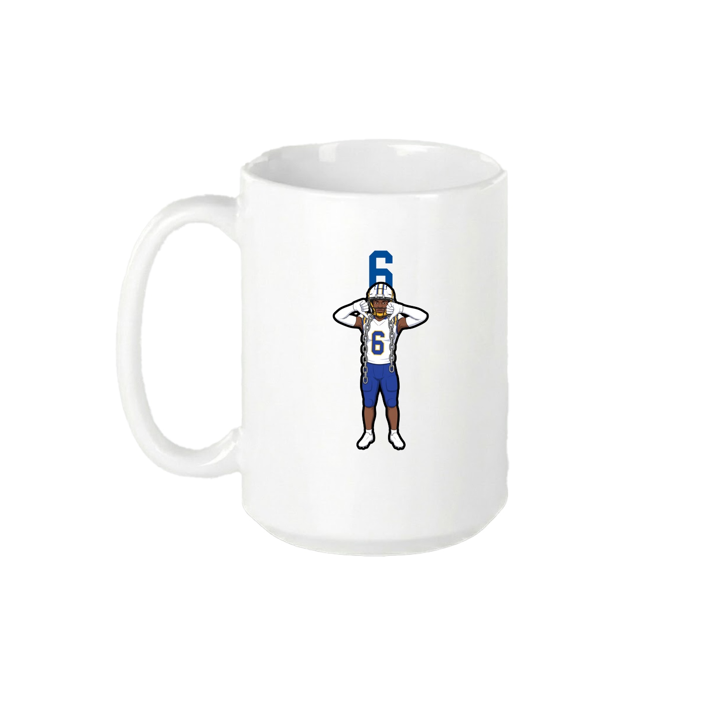 15oz Coffee Mug — Number Top in White