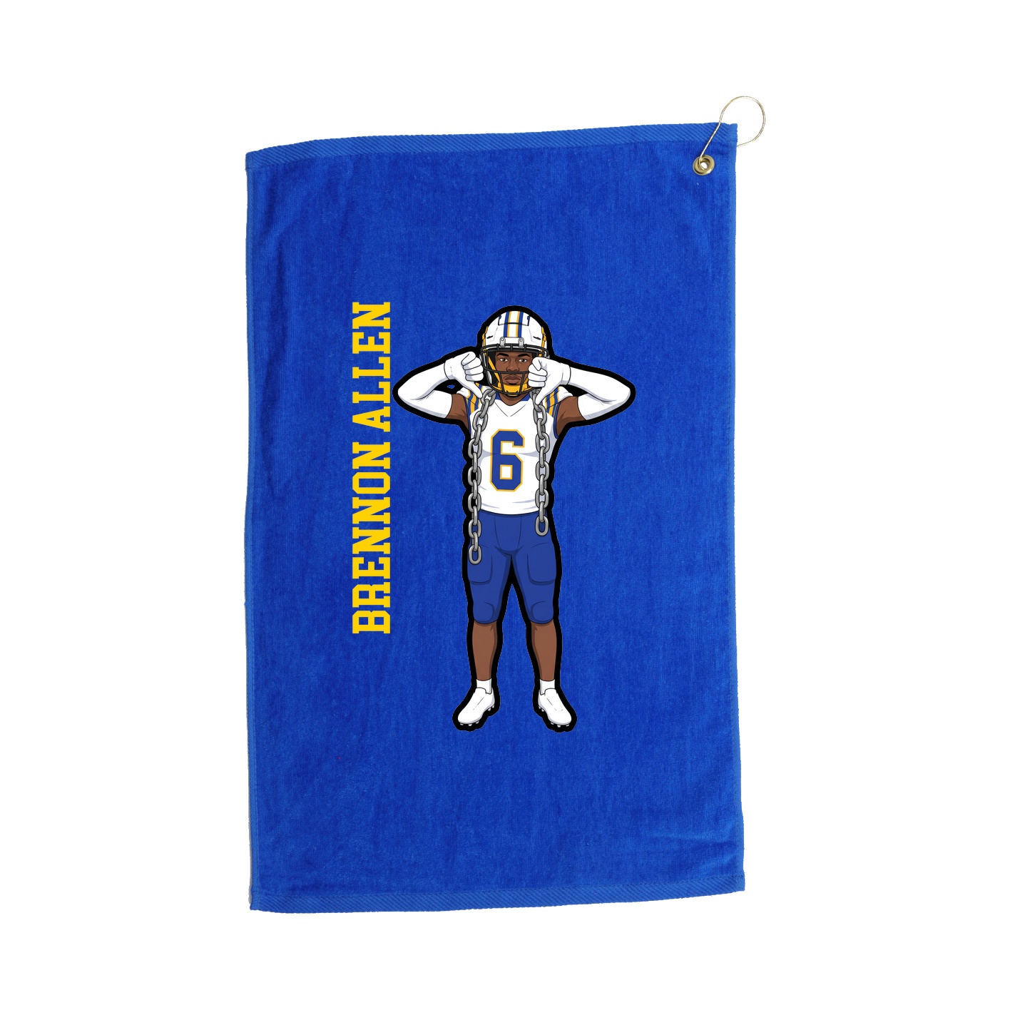 Golf Towel — Name Vertical in Royal