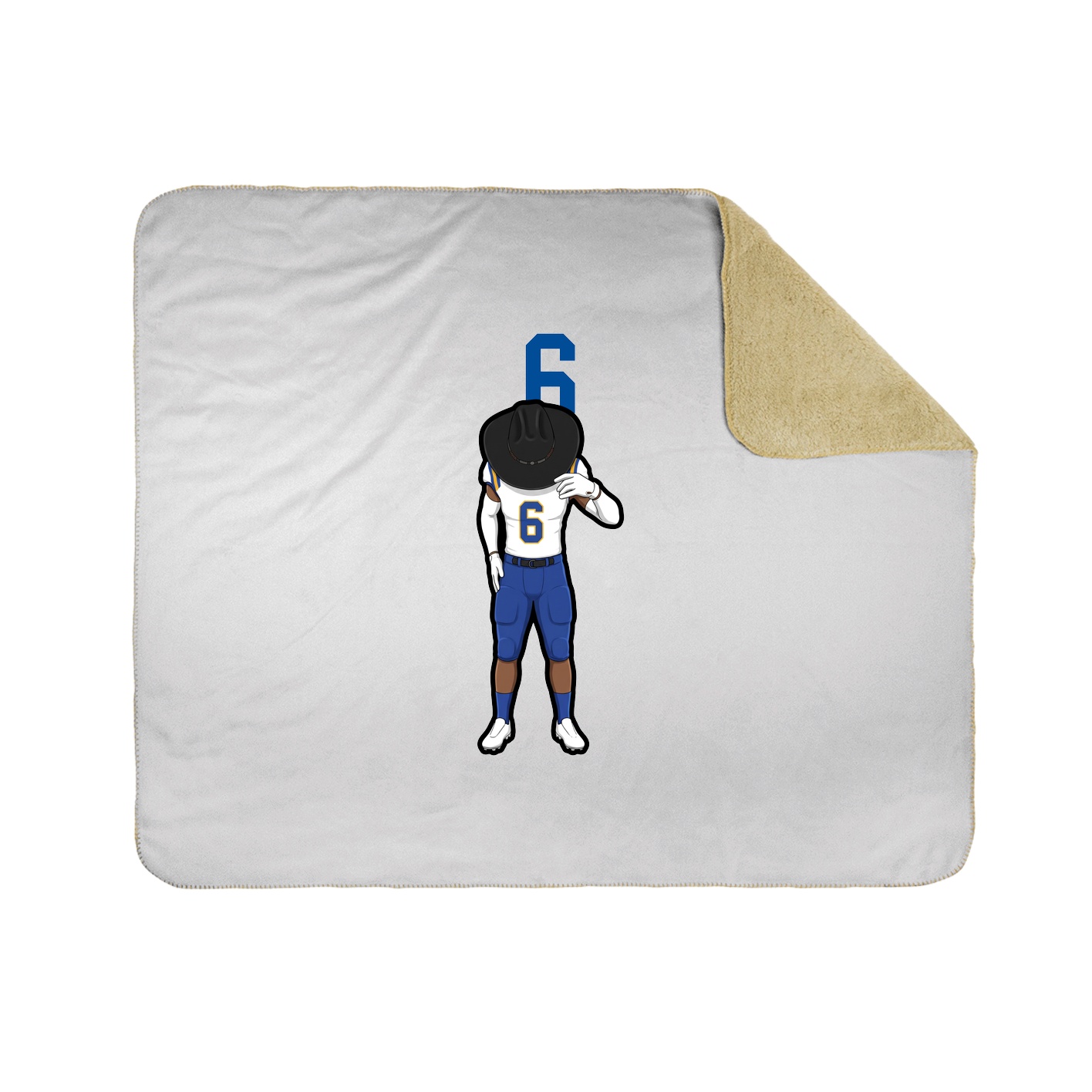 Throw Blanket — Number Top in White