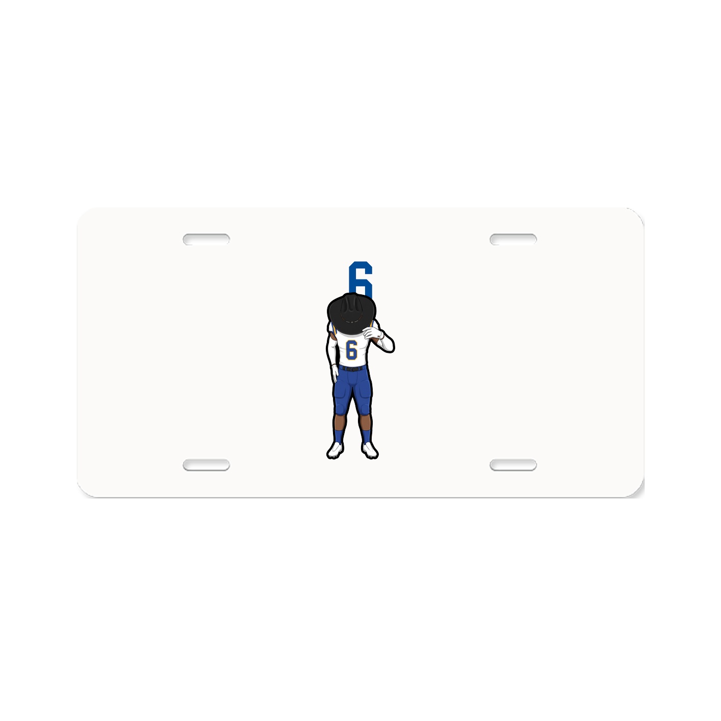License Plate — Number Top in Classic