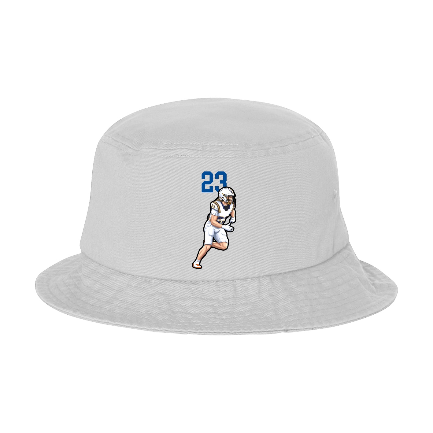 Bucket Cap — Number Top in White