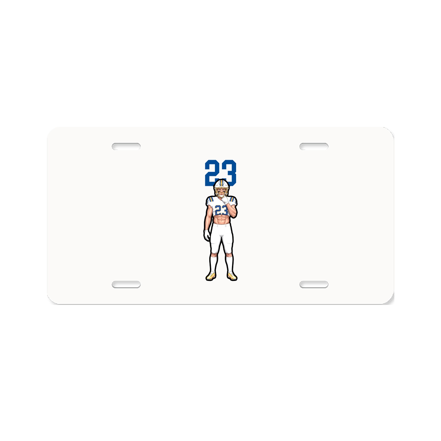 License Plate — Number Top in Classic
