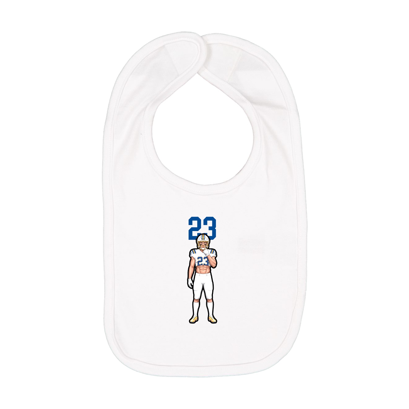 Infant Bib — Number Top in White