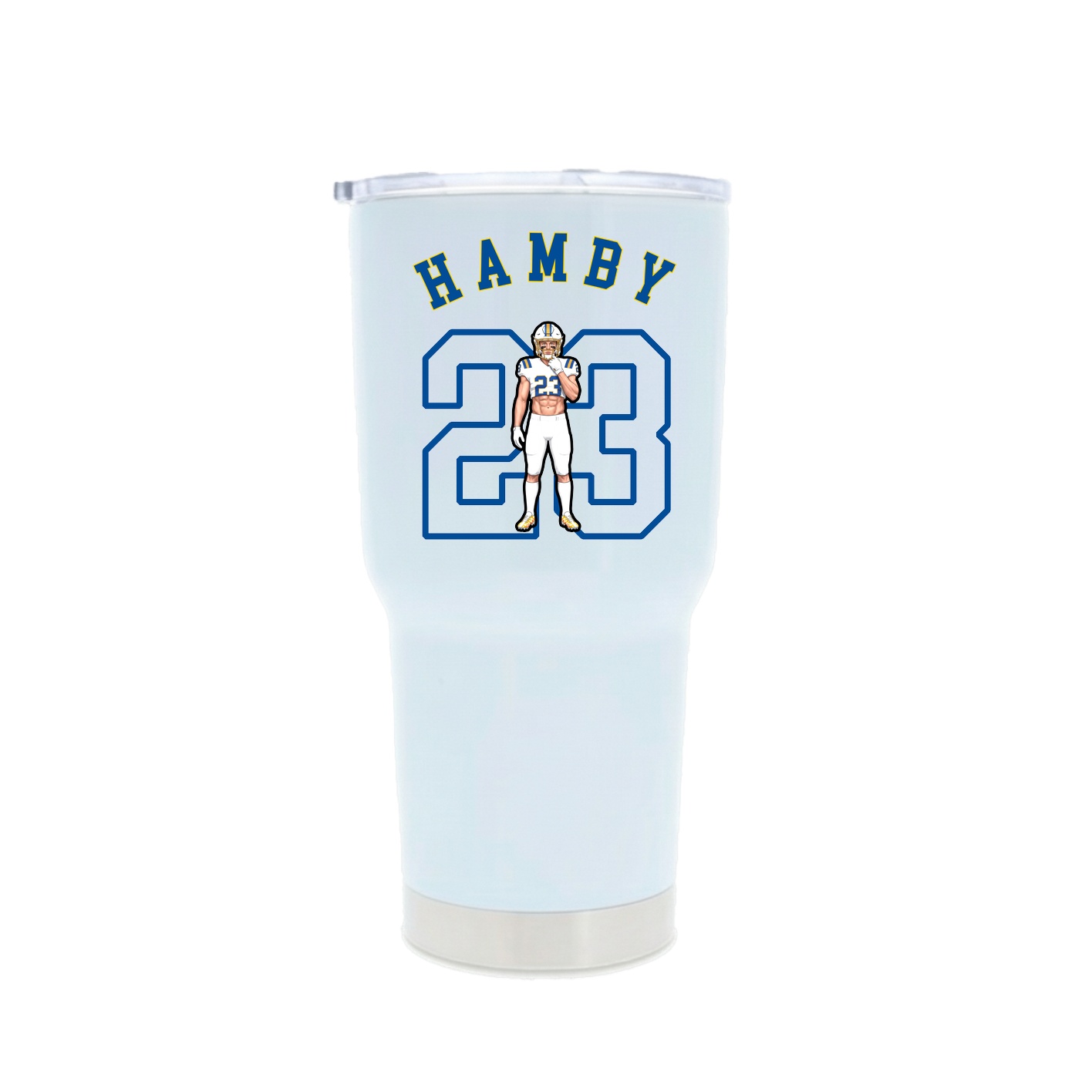 30oz Stainless Steel Tumbler — Shirsey Arch in White