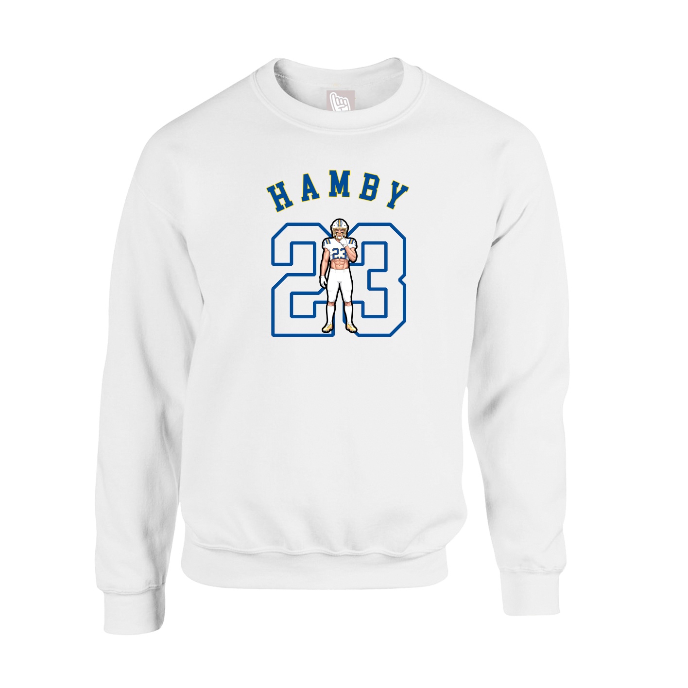Fleece Crew — Shirsey Arch in White